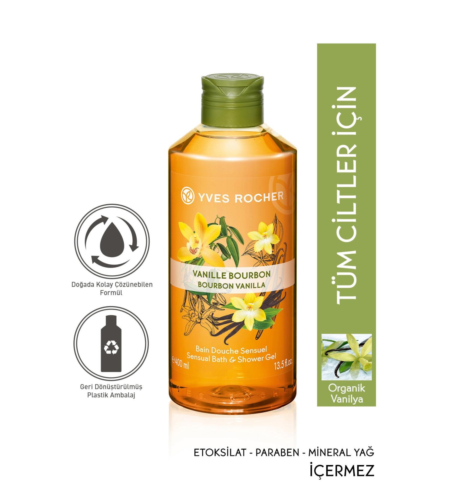 Yves Rocher Moisturizing Shower Gel - Exotic Vanilla - 400ml-52407