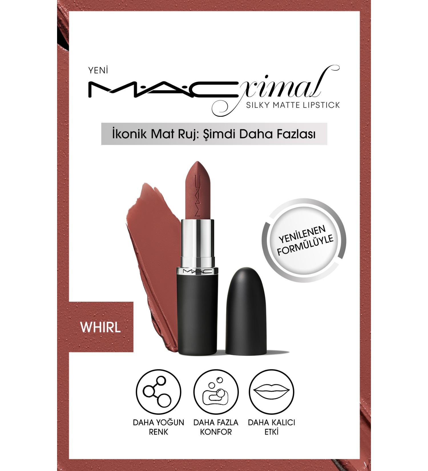 Mac M A CXIMAL S LKY MATTE LIPSTICK (WH RL) LIPSTICK PROV DING INTENSE COLOR KEYON2375