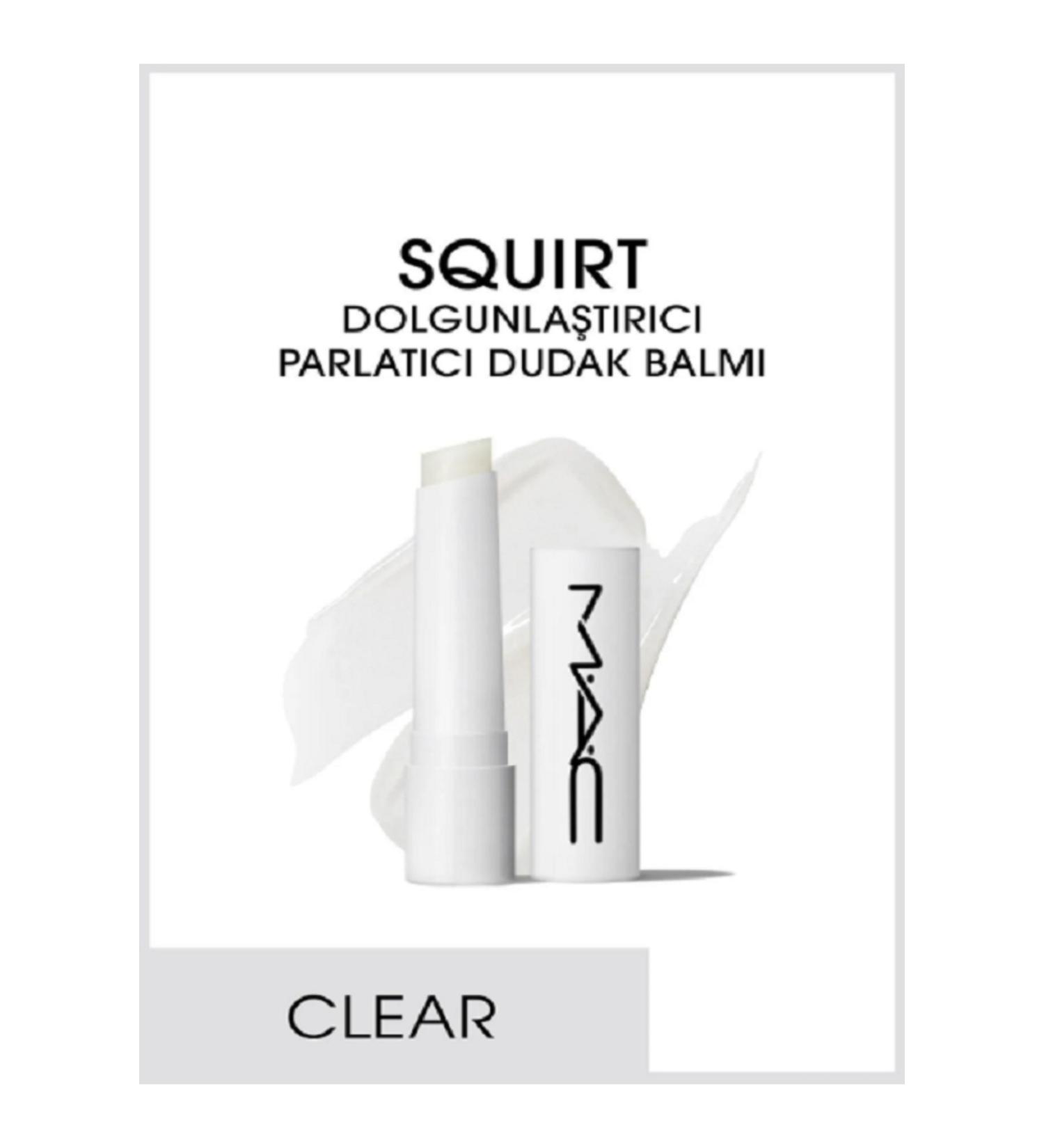 Mac Squirt Clear Lip Balm with Lifting Effect Plumping Shine 2.3 gr.