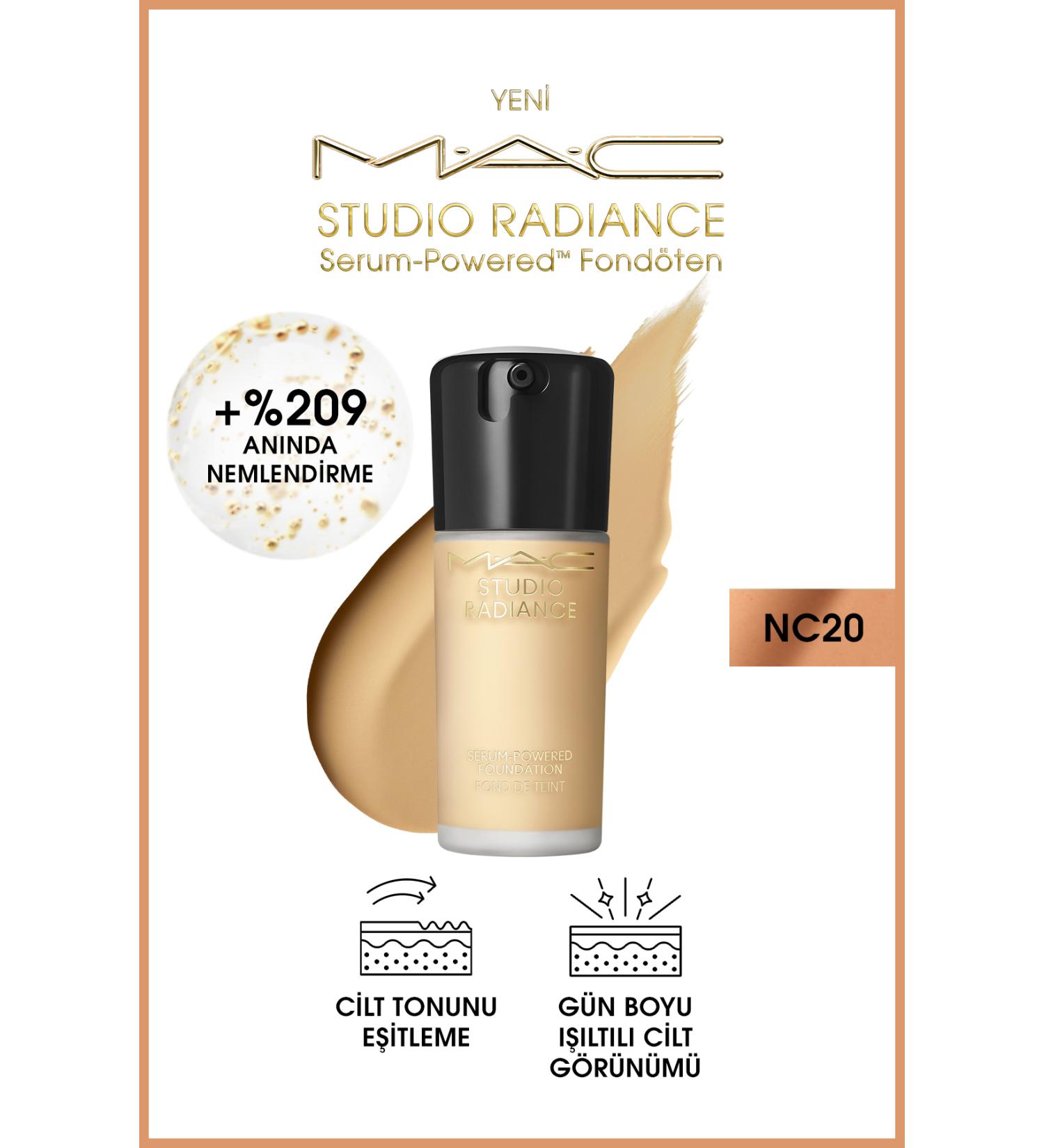 Mac Studio Radiance Serum-powered Luminous Finish Skincare Foundation - NC20 - 30ml - Buy Online on GoSupps.com