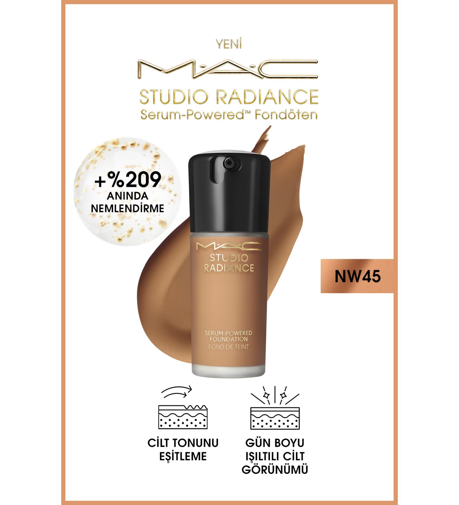 Mac Studio Radiance Serum-powered Luminous Finish Skincare Foundation - Nw45 - 30ml - Buy Online on GoSupps.com