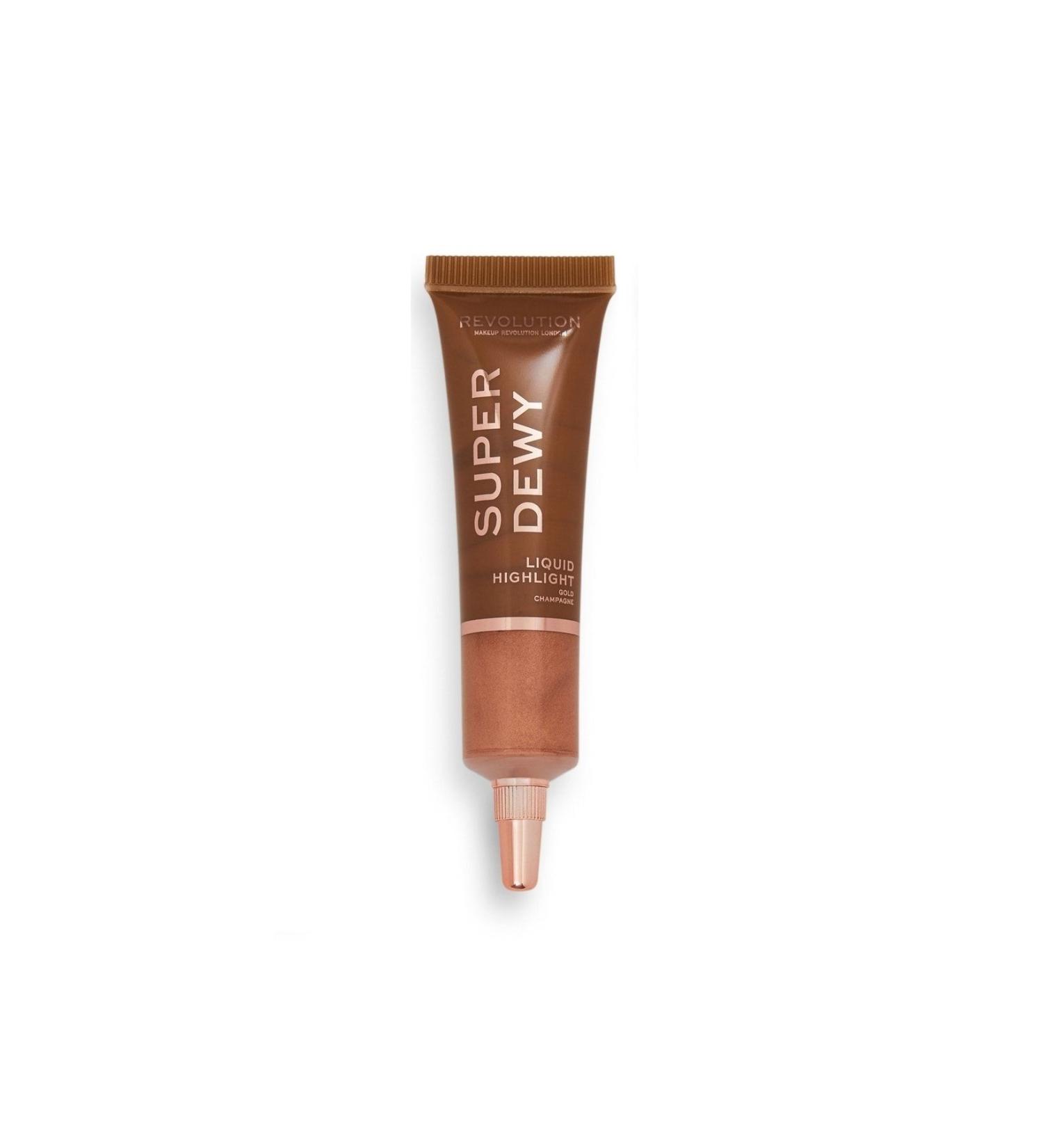 MAKEUP REVOLUTION Revolution Superdewy Liquid Highlighter Gold Champagne - Buy Online on GoSupps.com