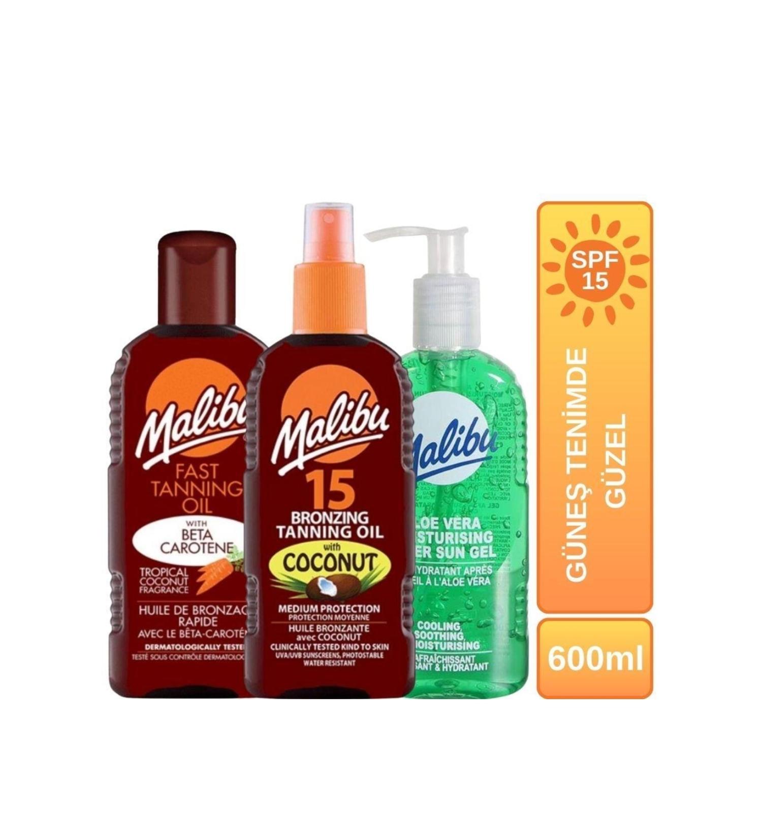 Malibu Protective Bronzer Fast Bronzer After Sun Aloe Vera Spf15 Sun On My Skin