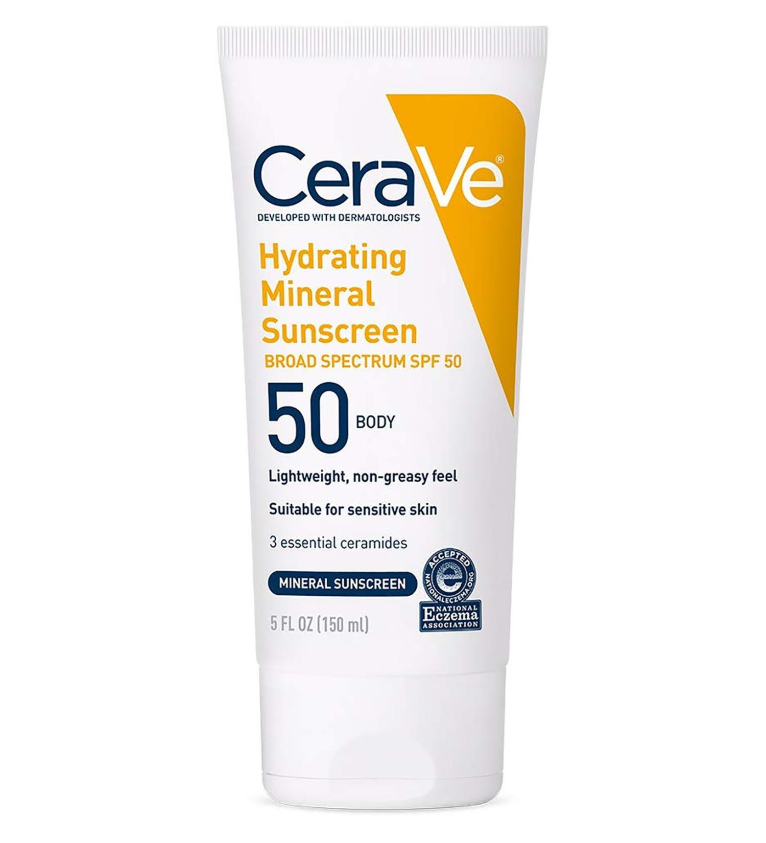 CeraVe SPF50 Moisturizing Mineral Body Sunscreen 150ML