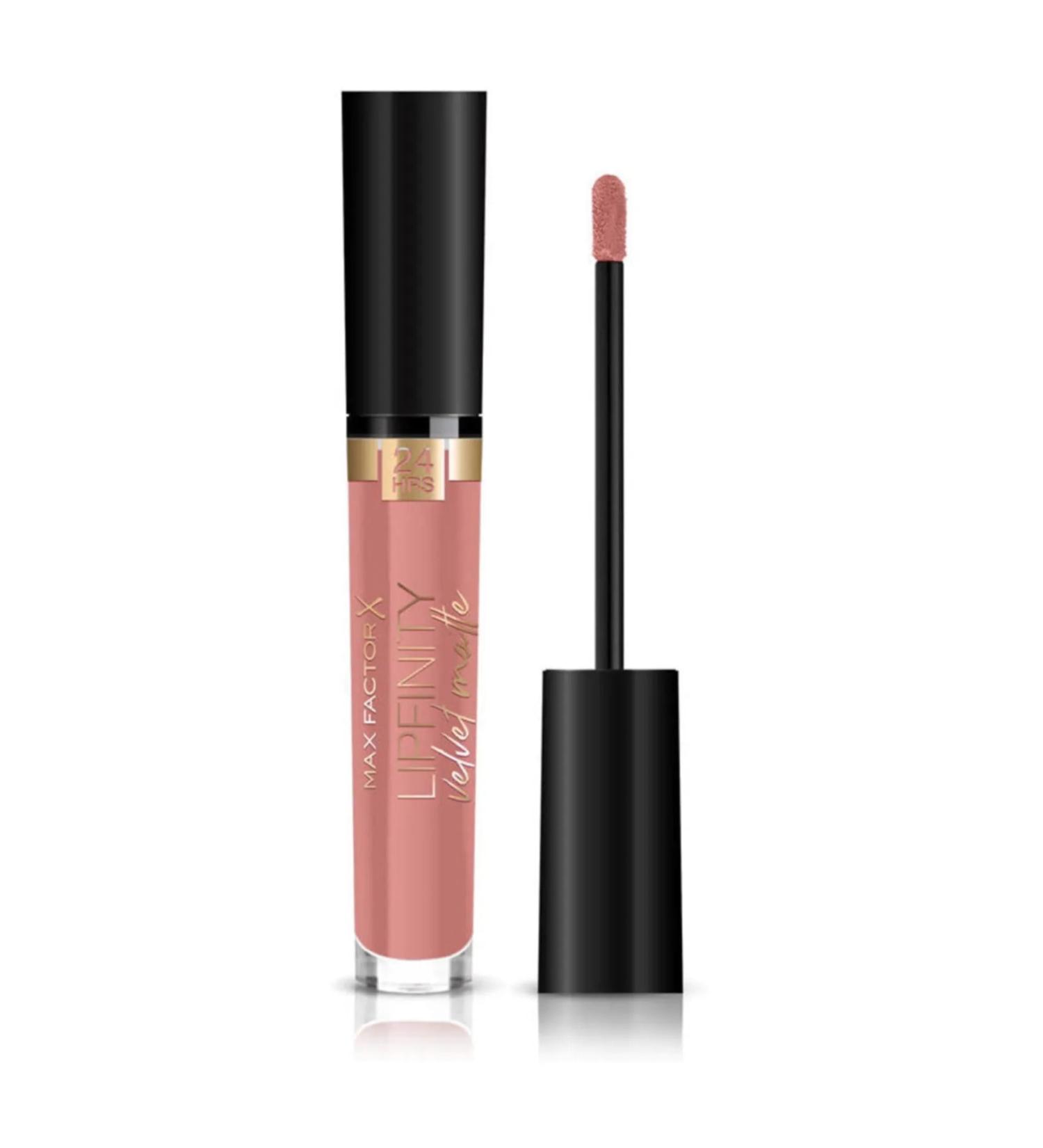 Max Factor Lipfinity Velvet Moisturizing Long-Lasting Matte Lipstick 15 Nude Silk