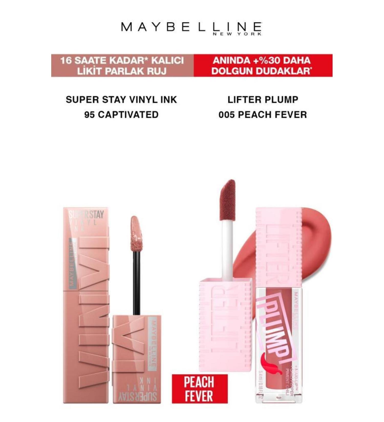 Maybelline New York Maybelline Vinyl Permanent Lipstick-Full and Smooth Lips Plumping Lipstick Set 95-005 - Buy Online on GoSupps.com