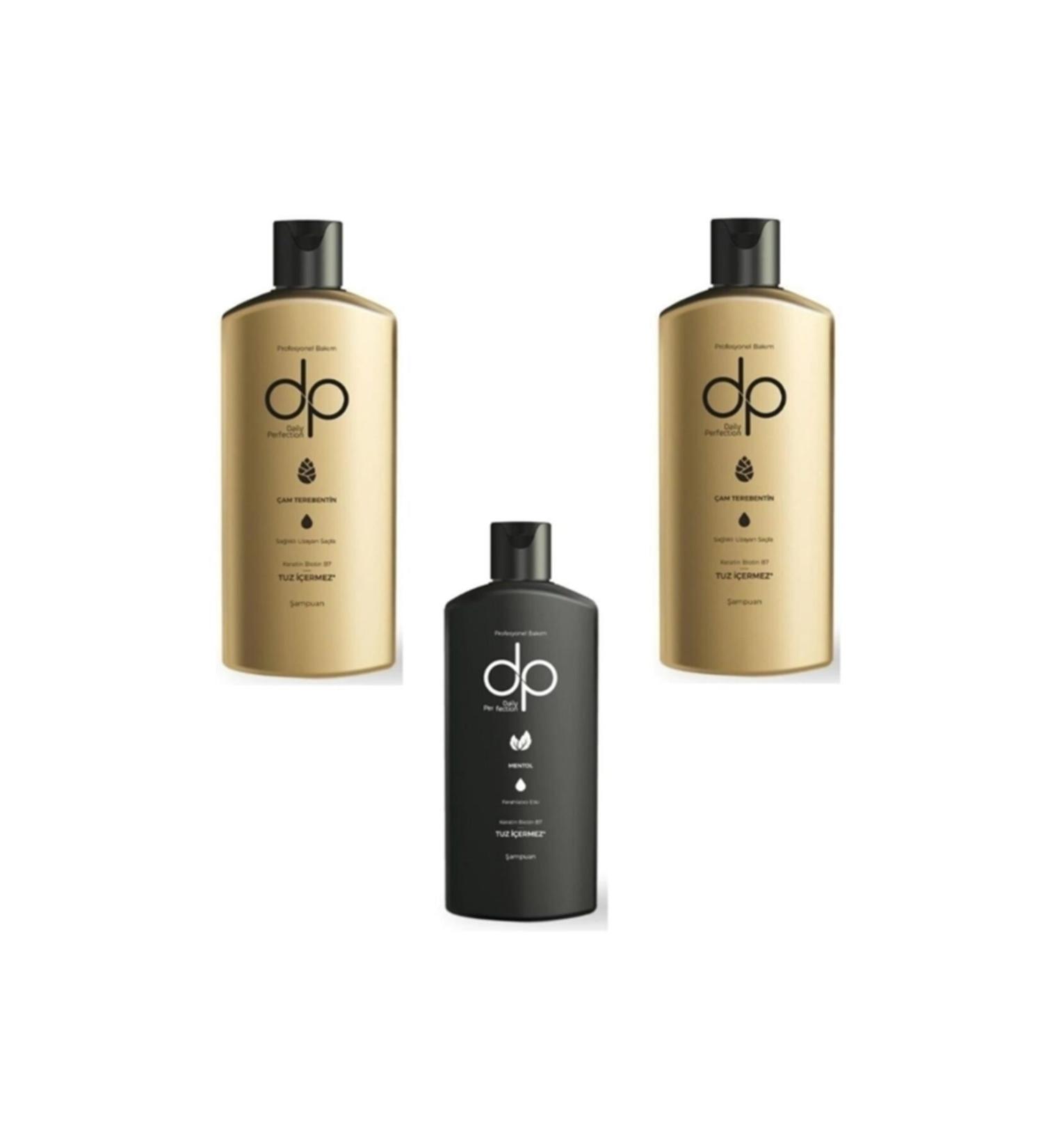 DP Salt-Free Shampoo 2x250 Ml Pine Turpentine + Salt-Free Shampoo 250 Ml Menthol Refreshing Effect