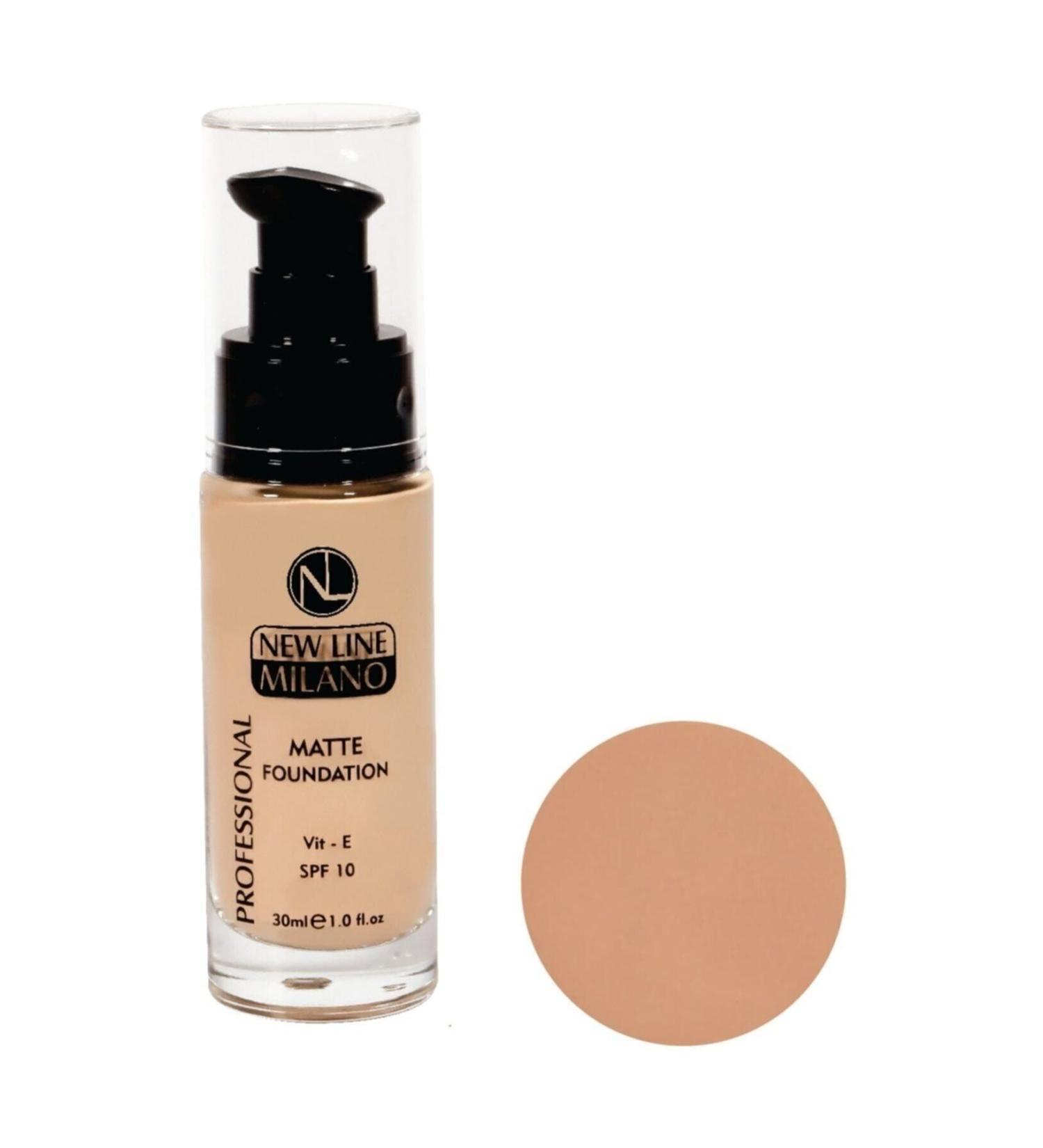 NEWLINE Milano Matte Glass Bottle Foundation 02 - 30 ml
