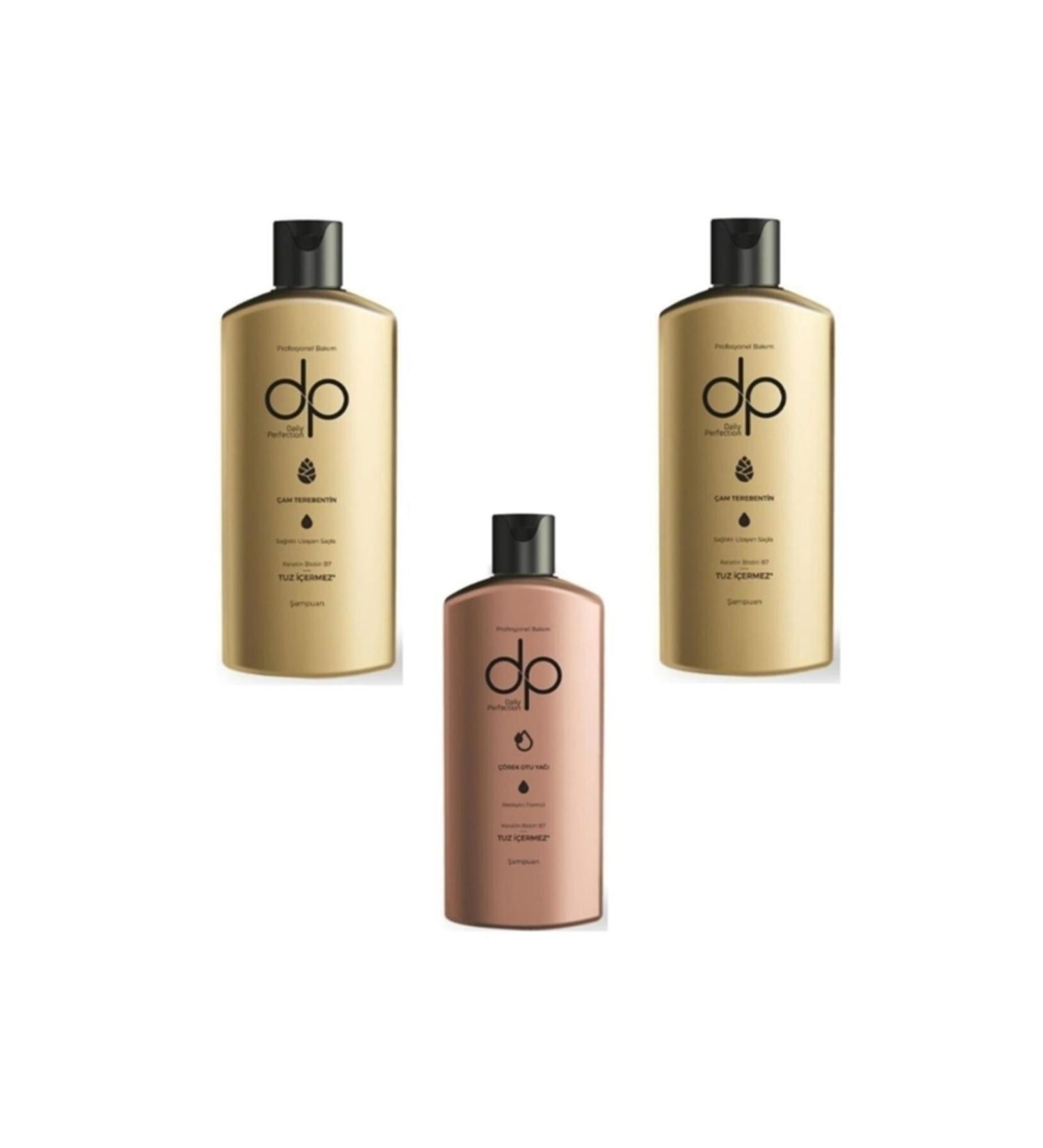 DP Shampoo 2x250 ml Pine Turpentine Salt-Free Shampoo 250 ml Black Cumin Oil