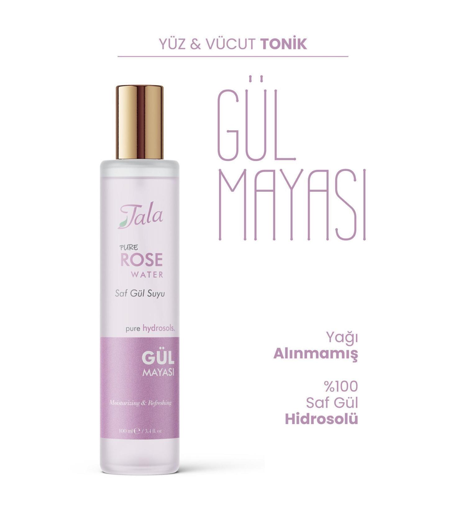 Tala Rose Yeast 0 Pure Rose Water Pore Tightening Brightening and Purifying Tonic 100 Ml