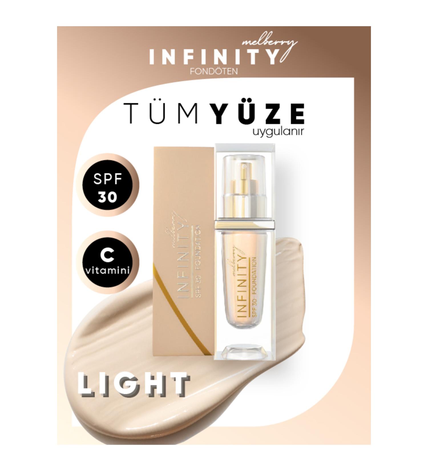 Melberry Infinity Foundation Large Size 40 ml Foundation Light - Buy Online on GoSupps.com