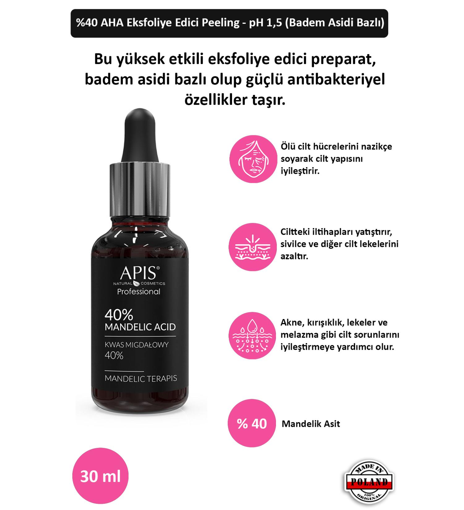 Apis Natural Cosmetics And Almond Acid - 30ml - Buy Online on GoSupps.com