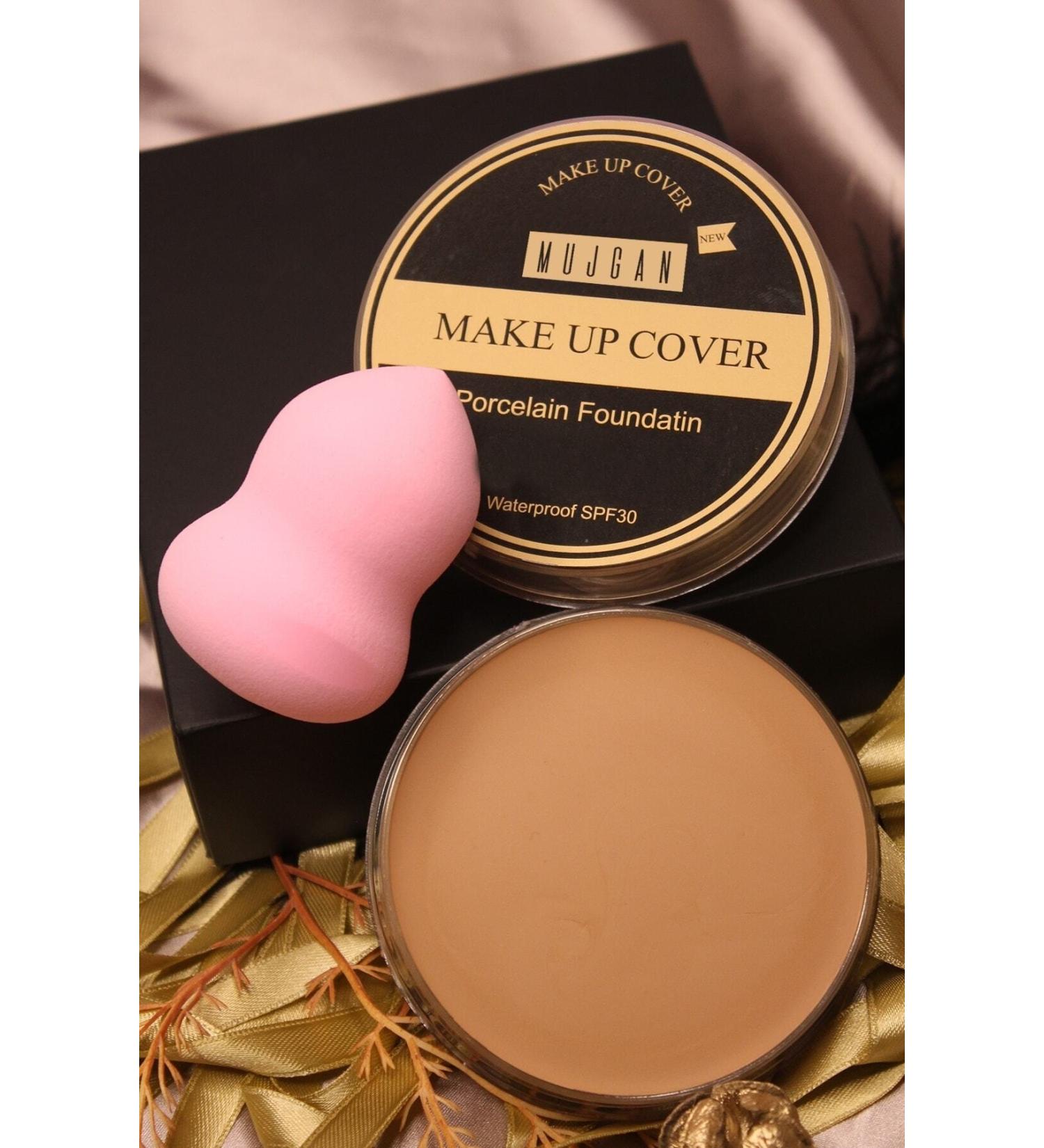 MUJGAN Makeup Cover Concealer 211 (WHEAT SKIN) Single Pear Sponge Pink Color