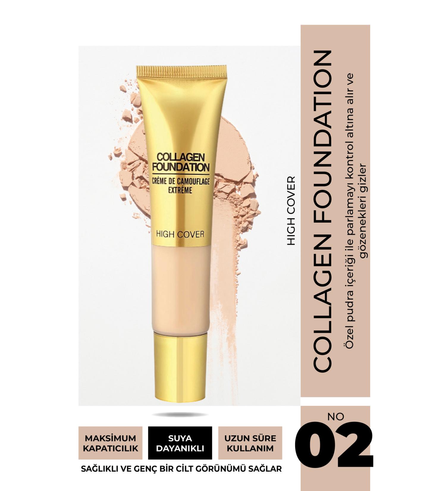 Nera Classy High Cover COLLAGEN FOUNDATION - High Coverage Foundation No2