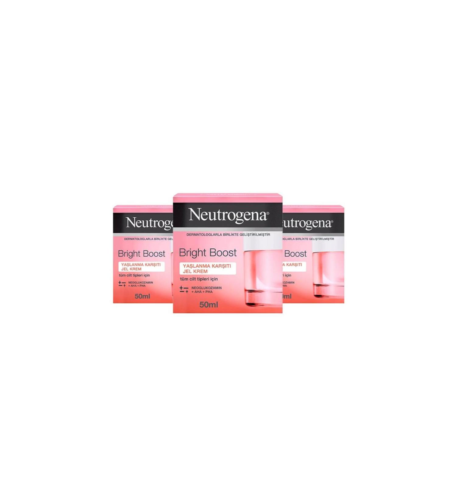 Neutrogena Bright Boost Anti-Aging Gel Cream 50ml X 3
