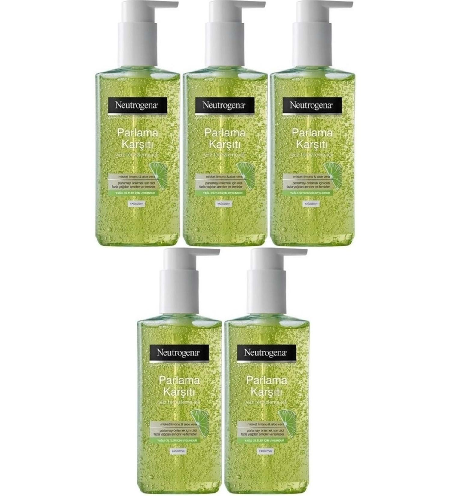 Neutrogena Visibly Clear Pore&Shine Cleansing Gel 200ML (Anti-Shine) (Set of 5)