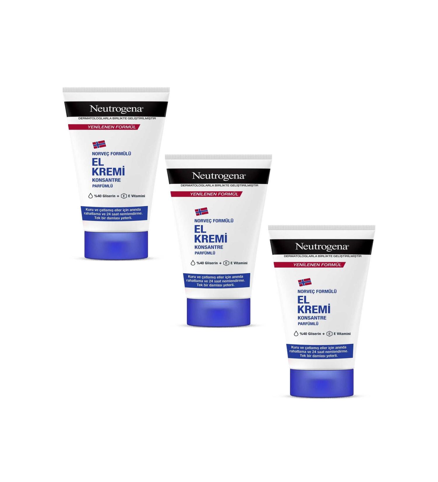 Neutrogena Norwegian Formula Perfumed Hand Cream 50 ml 3 Pieces