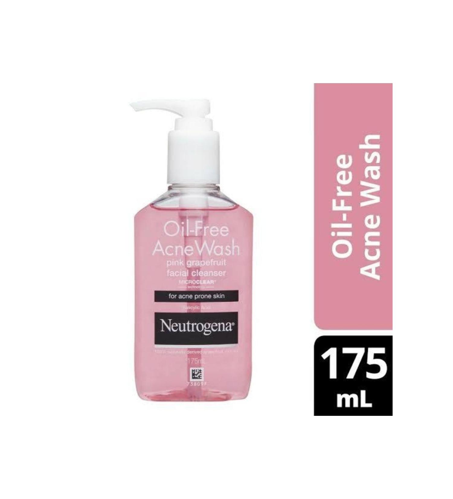 Neutrogena Oil-Free Acne Wash Pink Grapefruit Cleanser 175ml Micro Clear with Pump