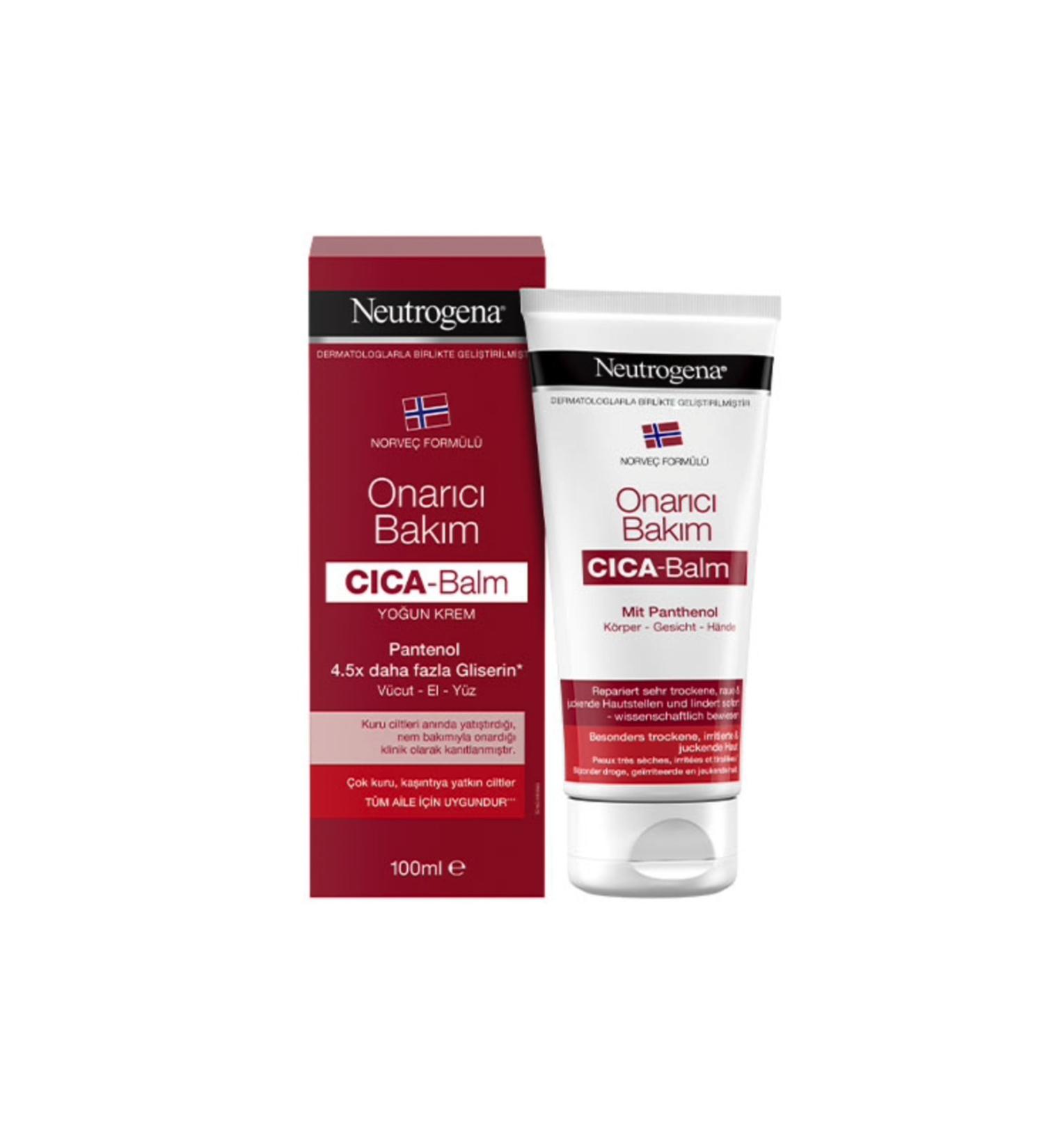 Neutrogena Repair Care Cica Balm Hand Face Body Cream 100 ml