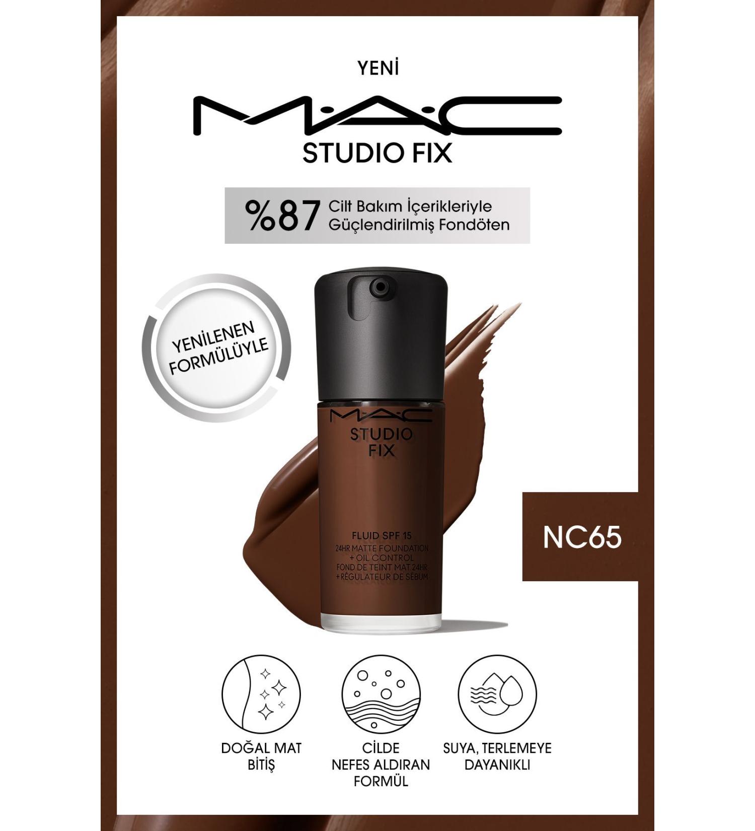 Mac NEW FORMULA STUDIO FIX FLUID SPF 15 MATTE FOUNDATION-NC65 30 ML