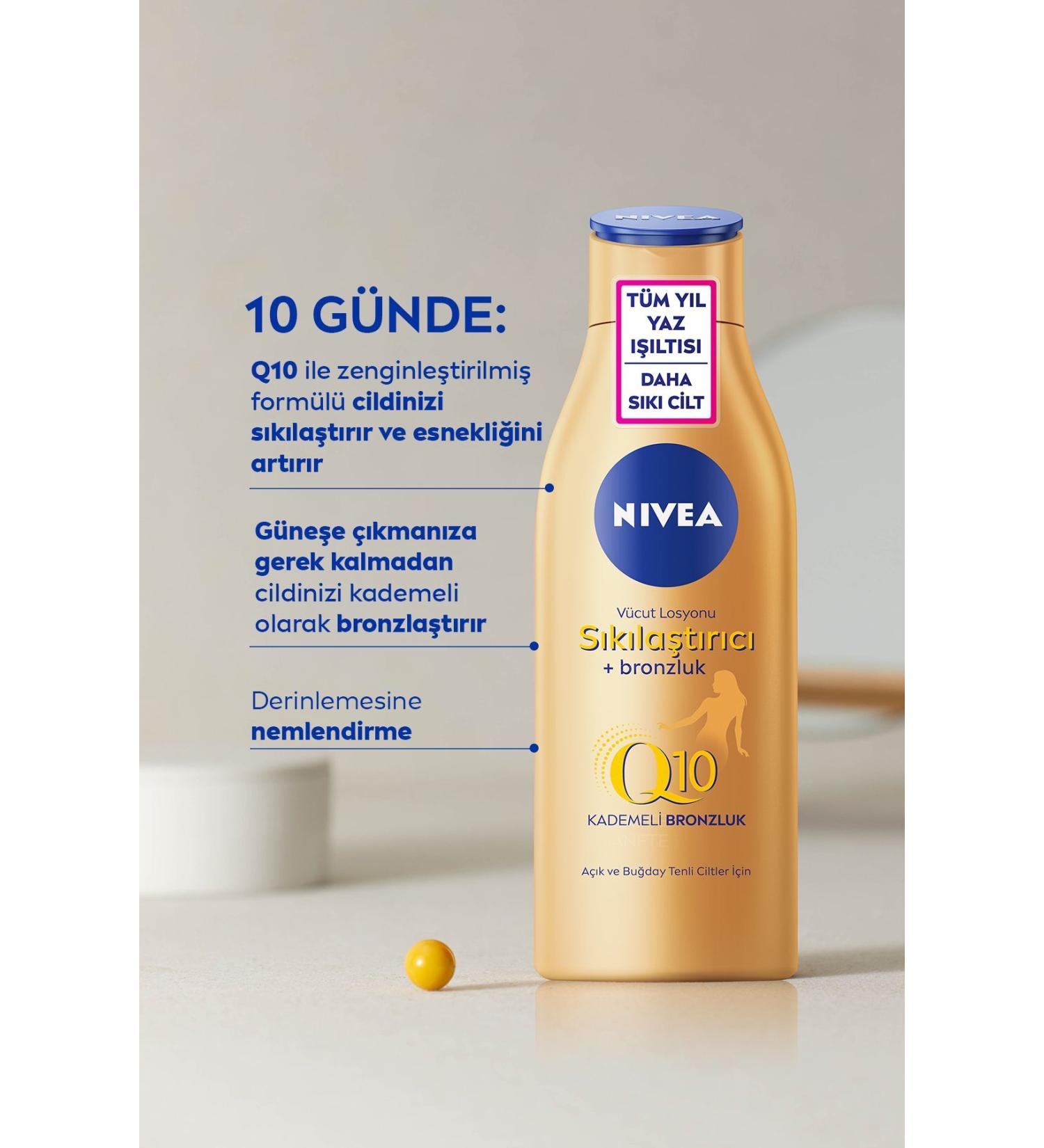 NIVEA 10 Days Q10 Firming and Gradual Tanning Body Lotion 2 X 200 Ml - Buy Online on GoSupps.com
