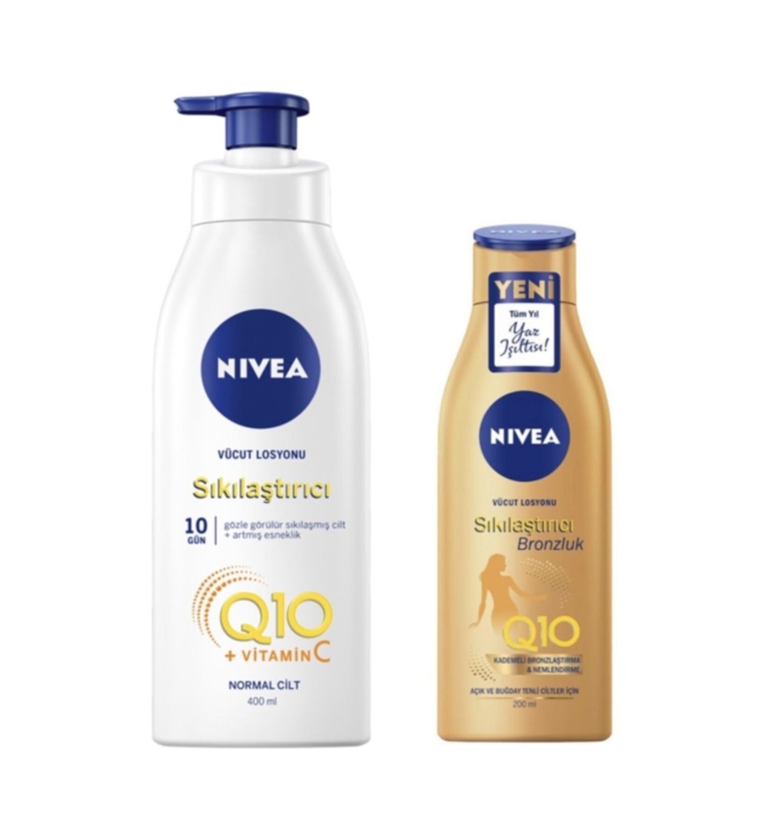 NIVEA Nbody Q10 Firming Lotion Pomp 400 ml Firming Tan Body Lotion 200 ml