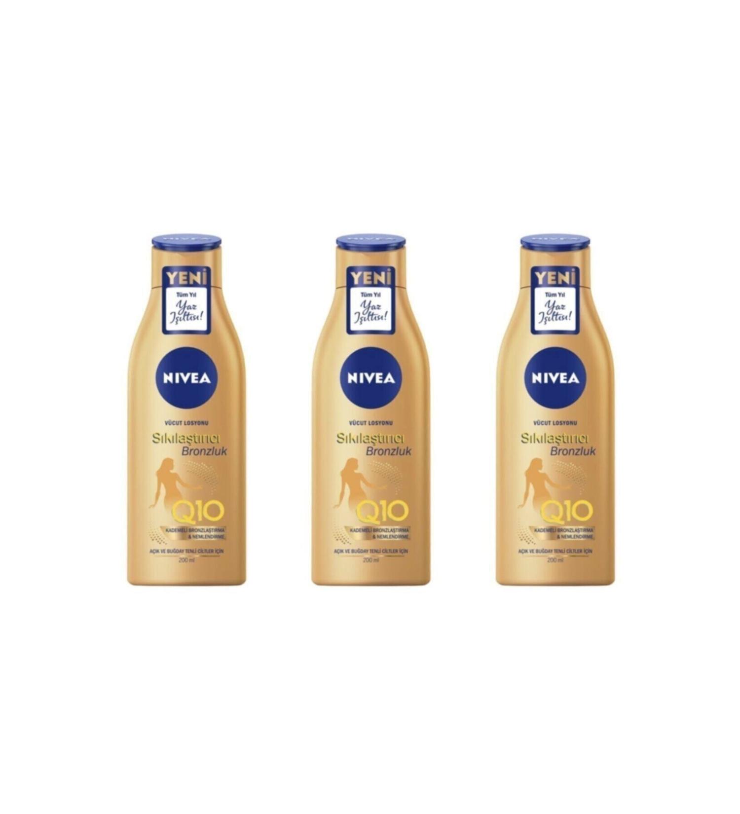 NIVEA Q10 Firming Tan Body Lotion 200 ml 3 Pieces