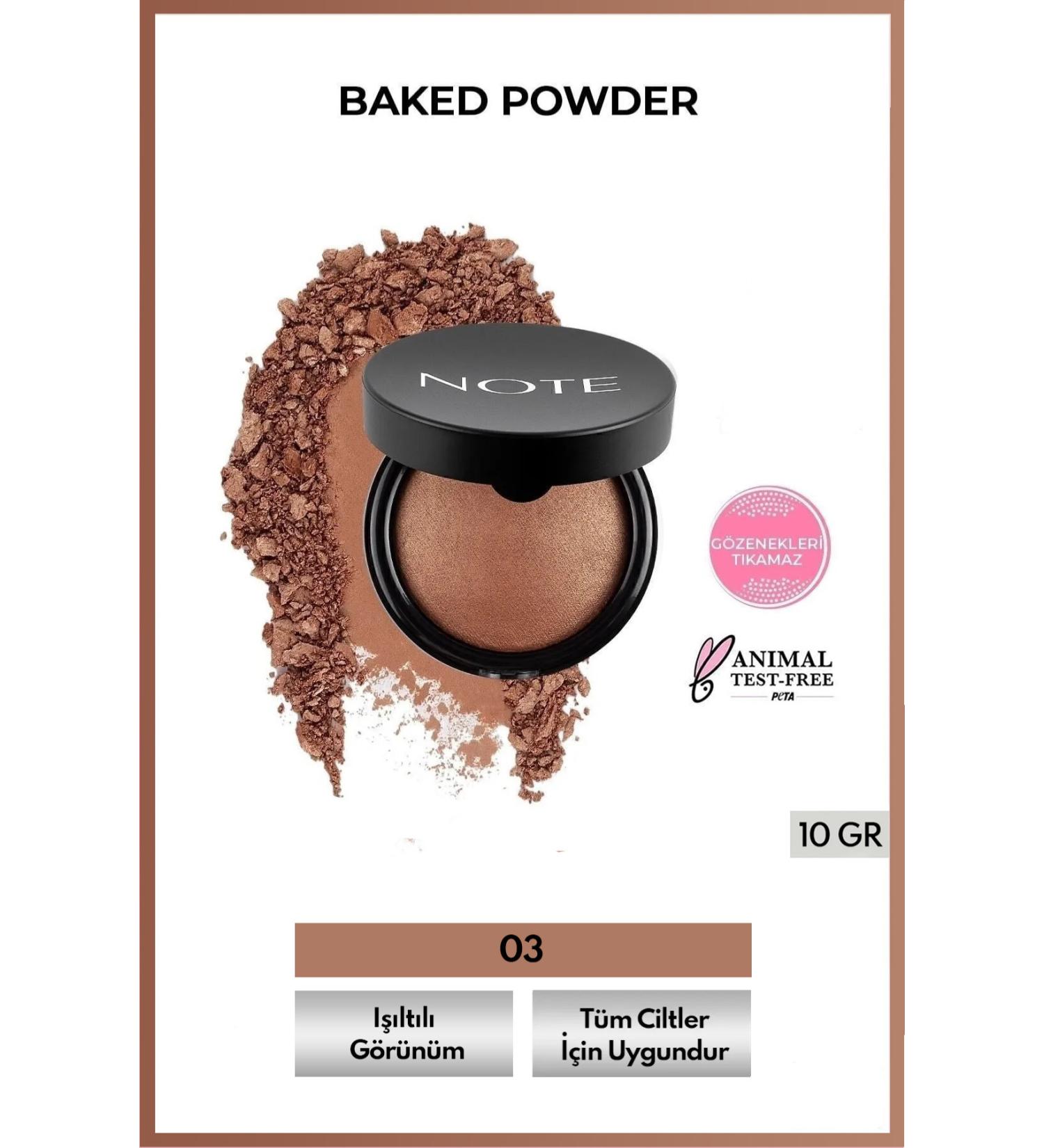 Note Cosmetics Makeup Balancing Long-Lasting Glittering Loose Powder - 03 Caramel Cake Passi-263