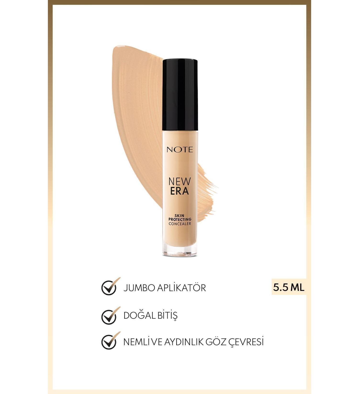 Note Cosmetics New Era Skin Protecting Concealer Dewy Finish Under Eye Concealer - 50 Medium Beige - Buy Online on GoSupps.com