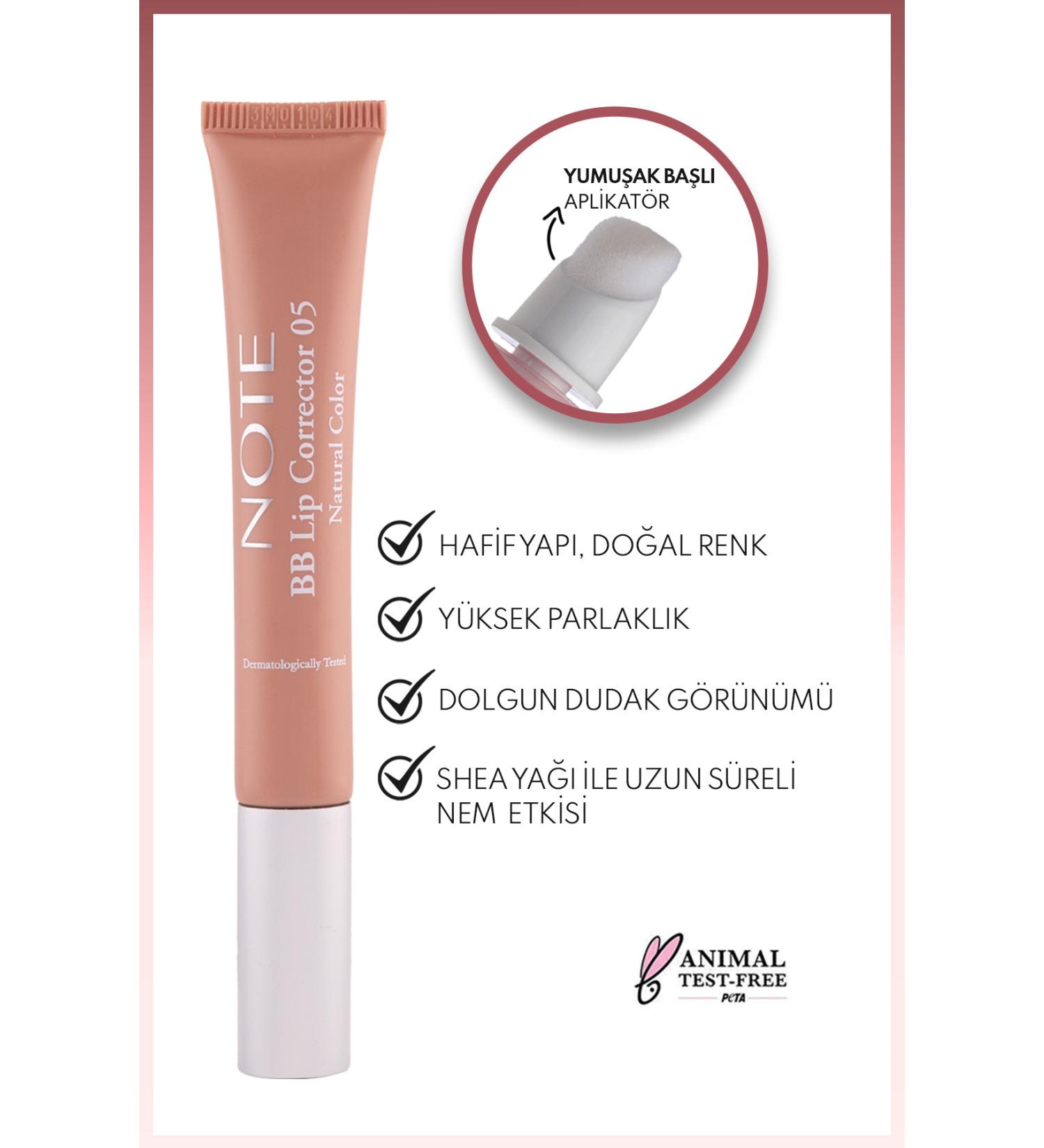 Note Cosmetics BB Lip Corrector Color Equalizing Lip Gloss No: 03