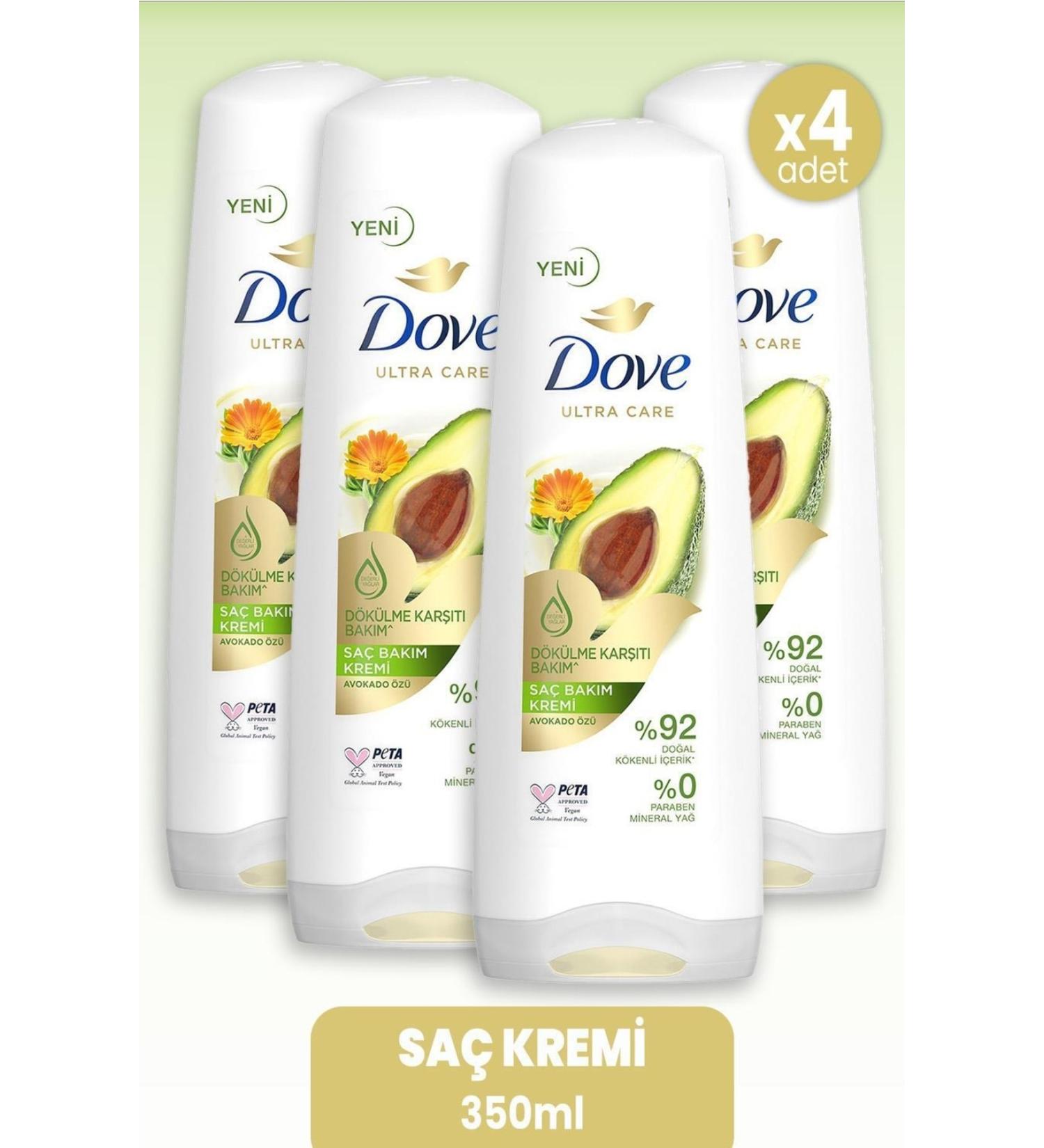 Dove Ultra Care Hair Conditioner Anti-Loss Avocado Extract 350 Ml X 4 Pieces