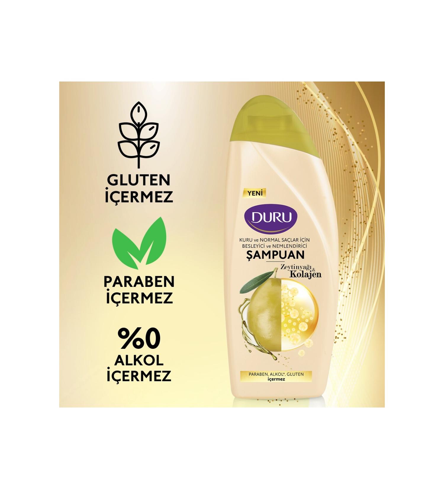 Duru Shampoo Collagen and Olive Oil 700 Ml x 2 Pieces - Buy Online on GoSupps.com