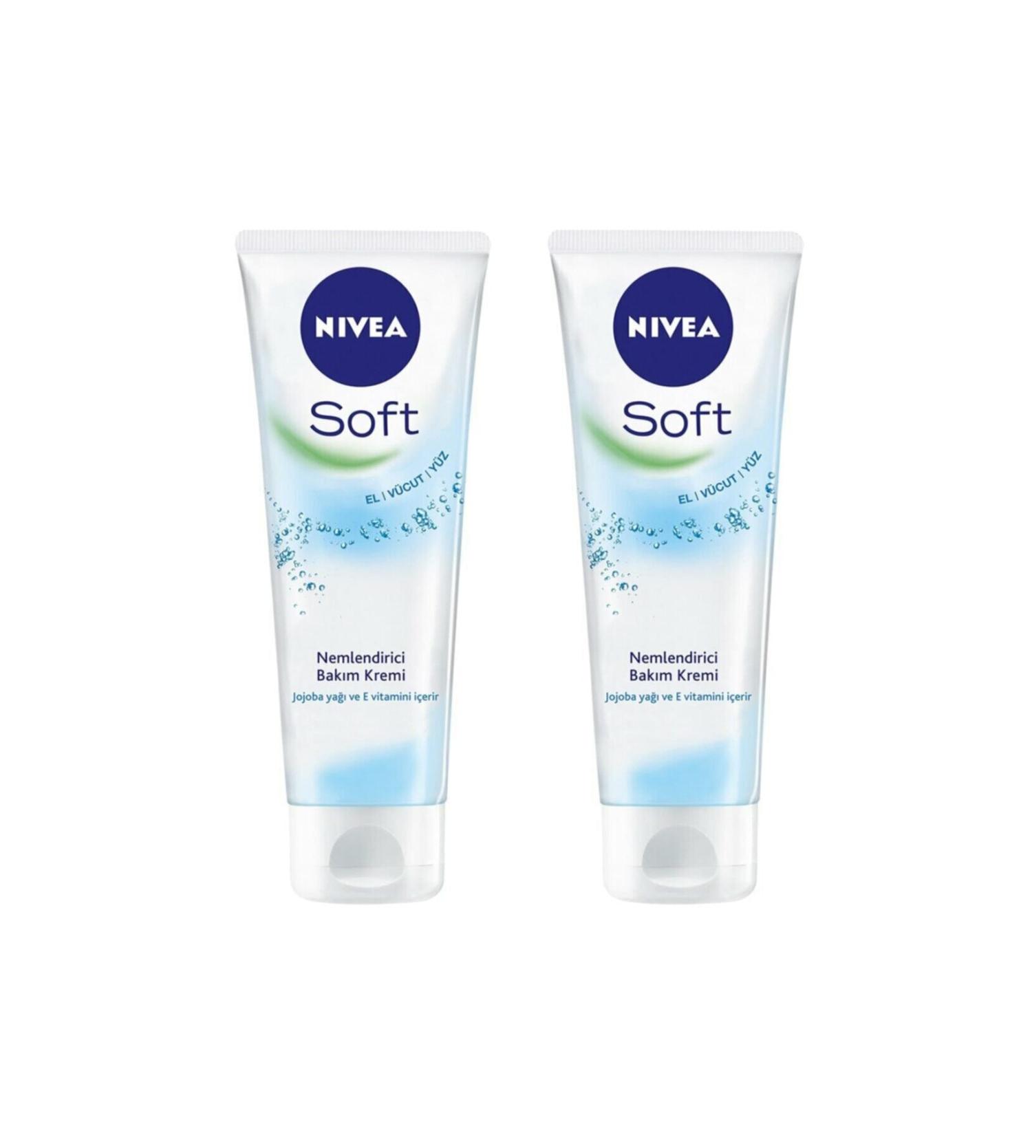 NIVEA Soft 75 Ml Bag Size X2 Pieces Moisturizer