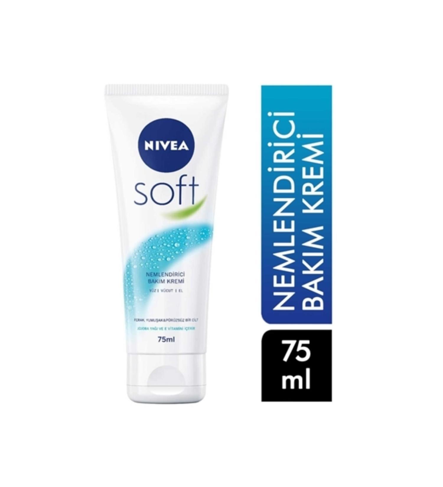 NIVEA Soft Hand-Body-Face Moisturizing Care Cream 75 Ml X 2 Pieces - Buy Online on GoSupps.com