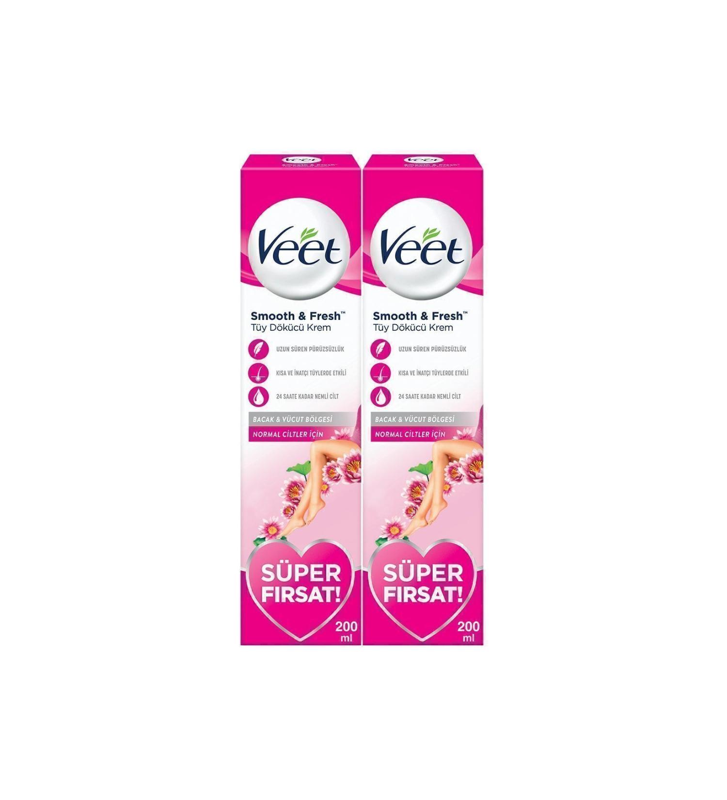 Veet Hair Removal Cream Legs & Body Area 200ml X2- Normal Skin Super Deal Package - Buy Online on GoSupps.com