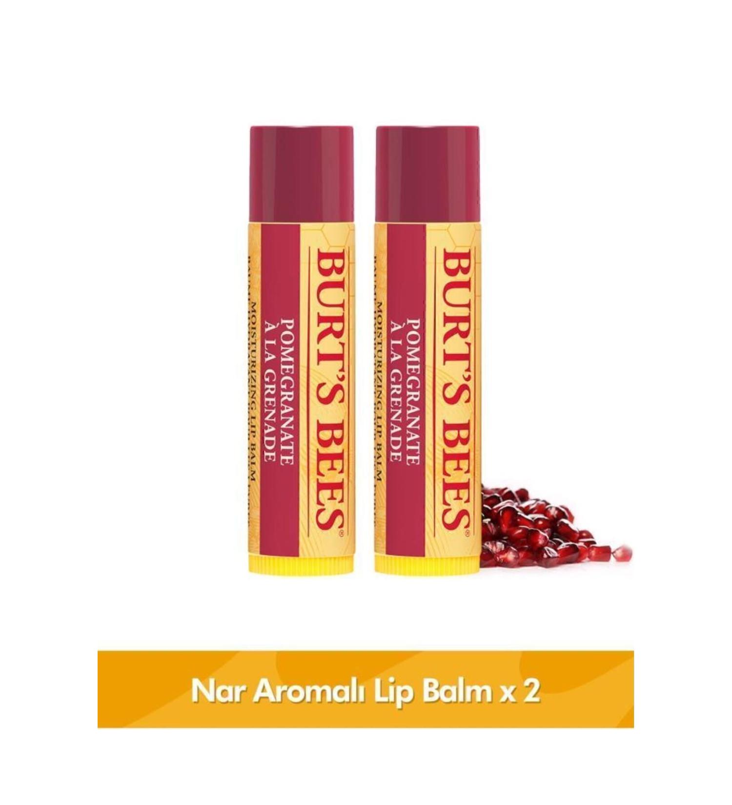 Burt's Bees Pomegranate Flavored Lip Balm Blister Packaging - pomegranate Lip Balm Blister 4.25gr X2pcs
