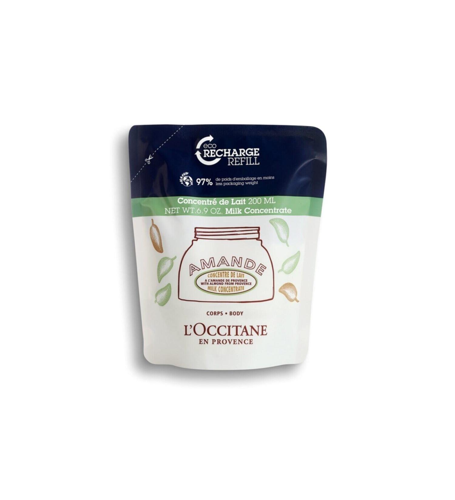 L'Occitane ILLUMINATING-SHINING BODY CREAM ECOLOGICAL ALMOND MILK CONCENTRATE ECO-REFILL 200 ML DEMBA4131