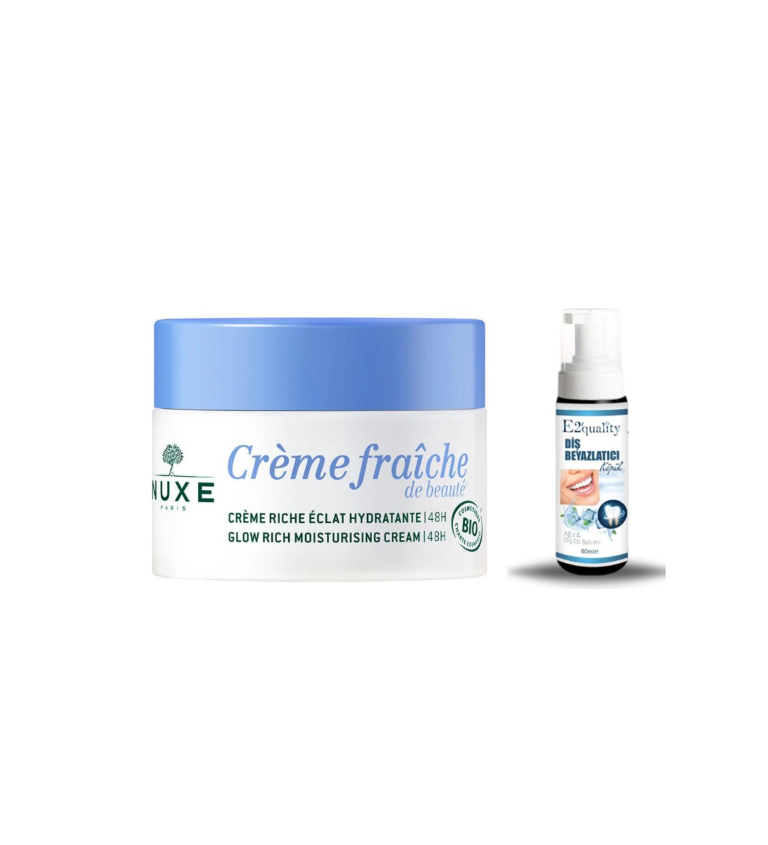 Nuxe Creme Fraiche de Beaute Organic Intensive Care Cream 50 ml + Gift Teeth Whitening Foam
