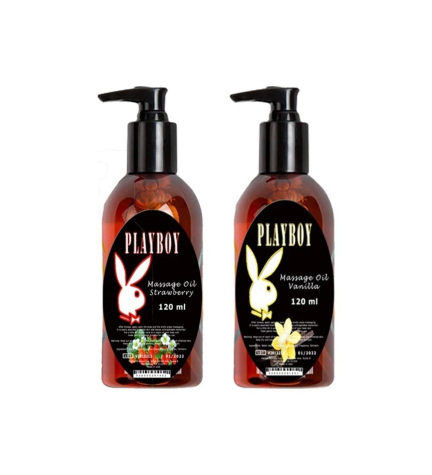 Playboy Massage Oil Strawberry And Vanilla Fragrances 120 Ml Strawberry And Vanilla Fragrances Body Massage Oil - Buy Online on GoSupps.com