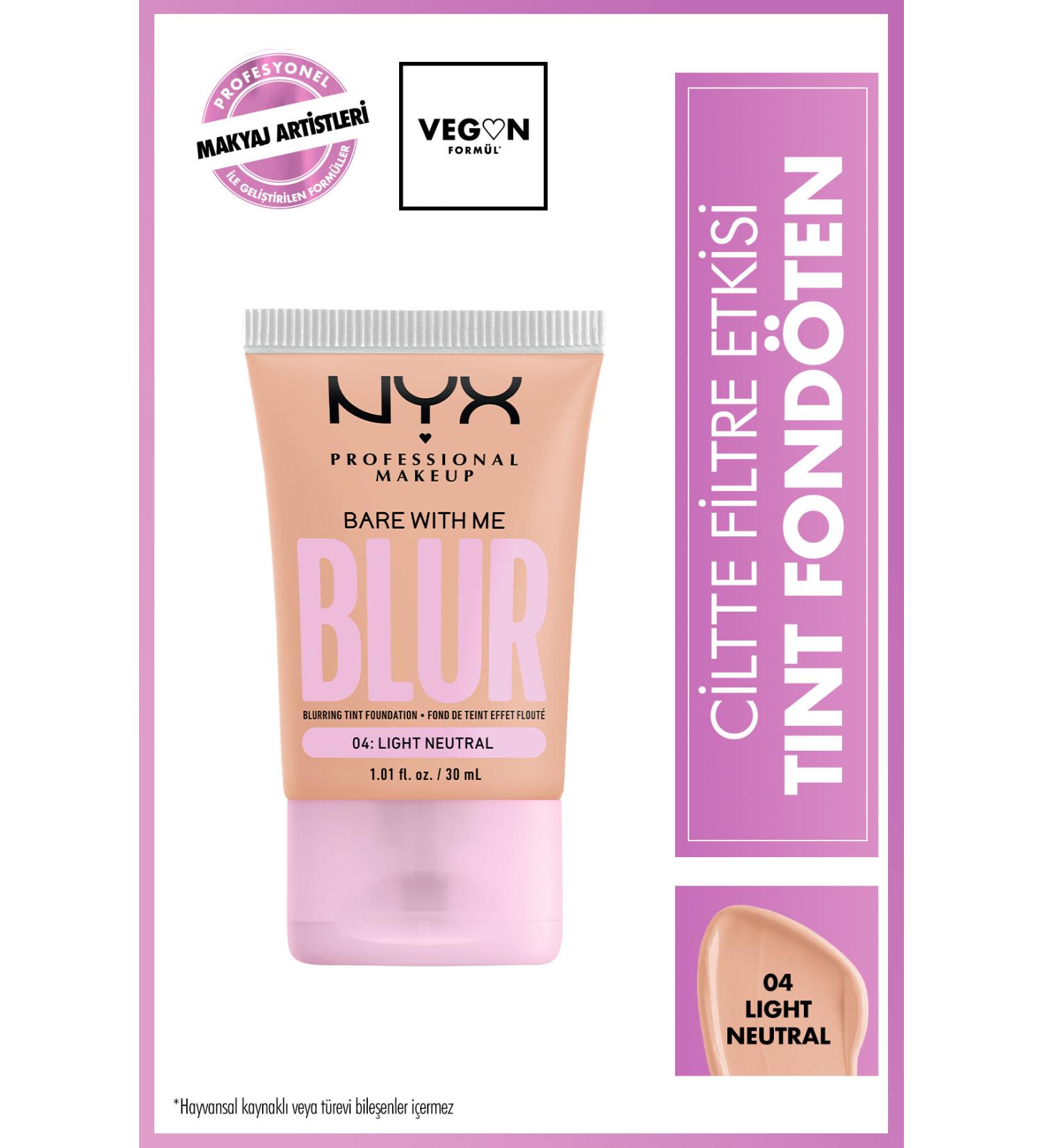 NYX Professional Makeup Blur Tint Skin Filter Effect Foundation - 04 Light Neutral - Buy Online on GoSupps.com