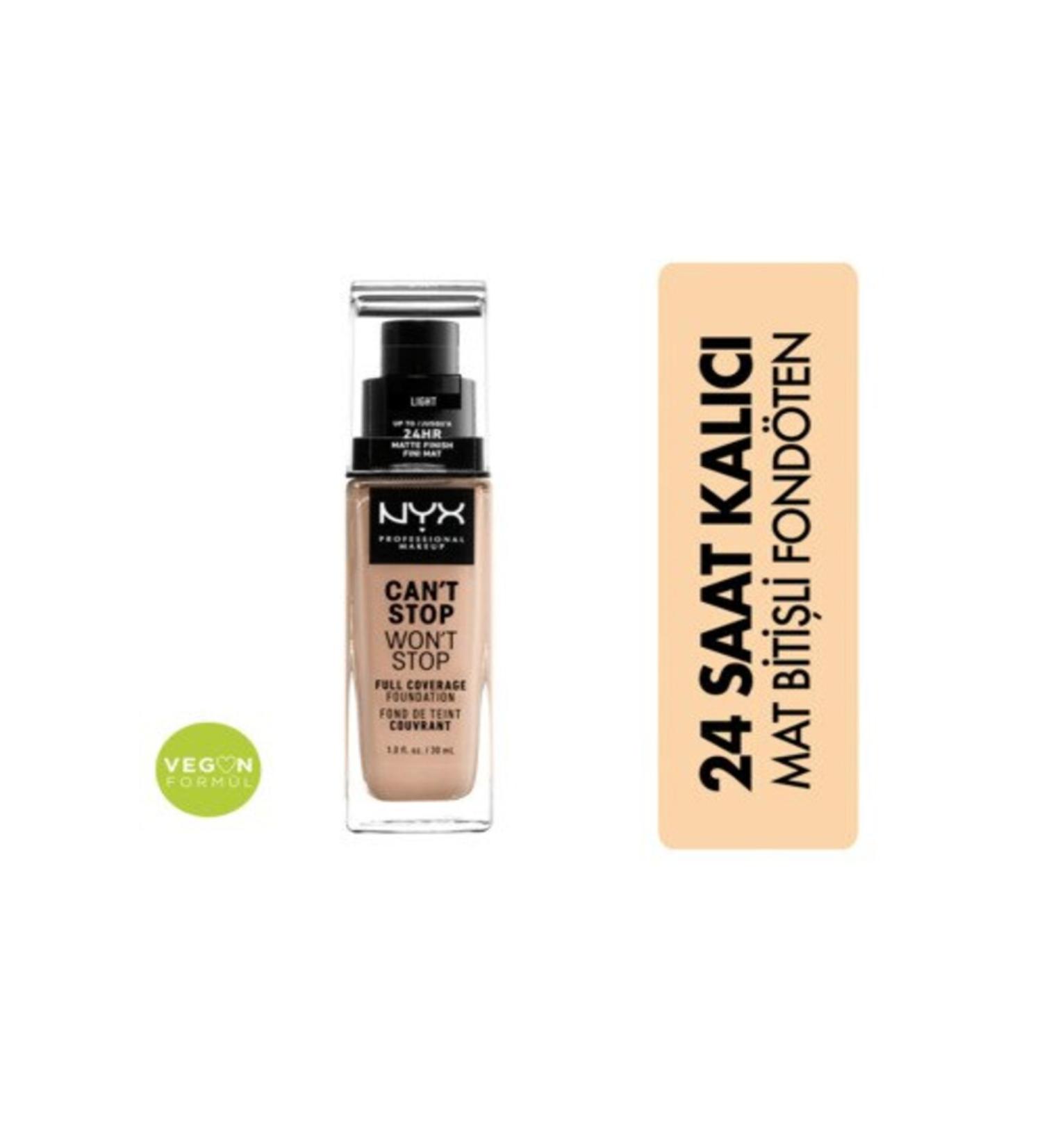 NYX Professional Makeup Can't Stop Won't Stop 24 Hour Foundation Light