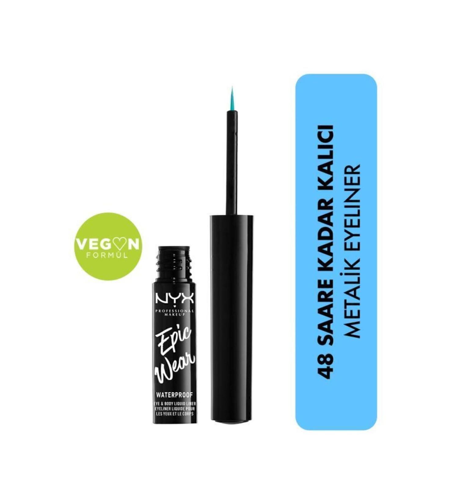 NYX Professional Makeup Eyeliner - Epic Wear Metallic Liquid Liner Teal Metal - Buy Online on GoSupps.com