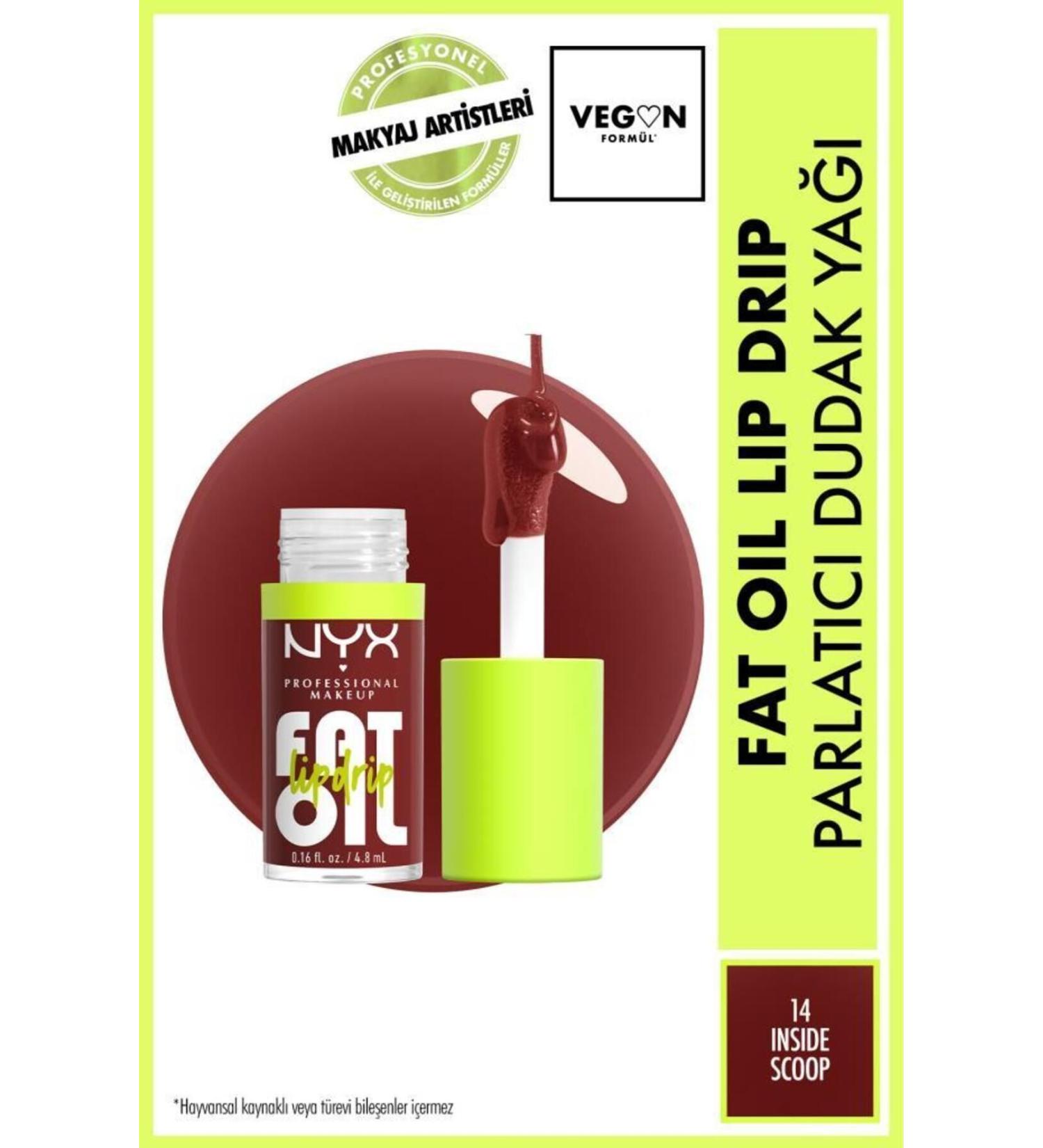 NYX Professional Makeup Fat Oil Lip Drip Shine Lip Oil - Inside Scoop - Buy Online on GoSupps.com