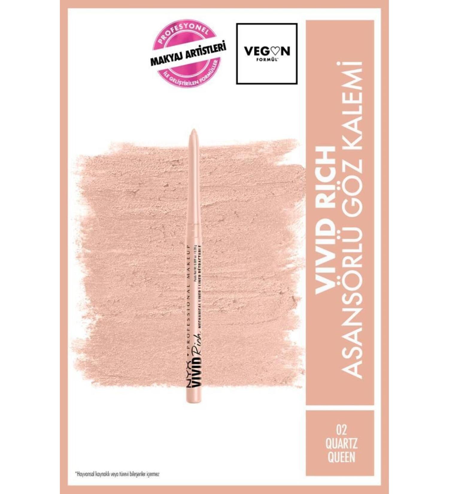 NYX Professional Makeup Vivid Rich Lift Eye Pencil - 02 Quartz Queen - Buy Online on GoSupps.com
