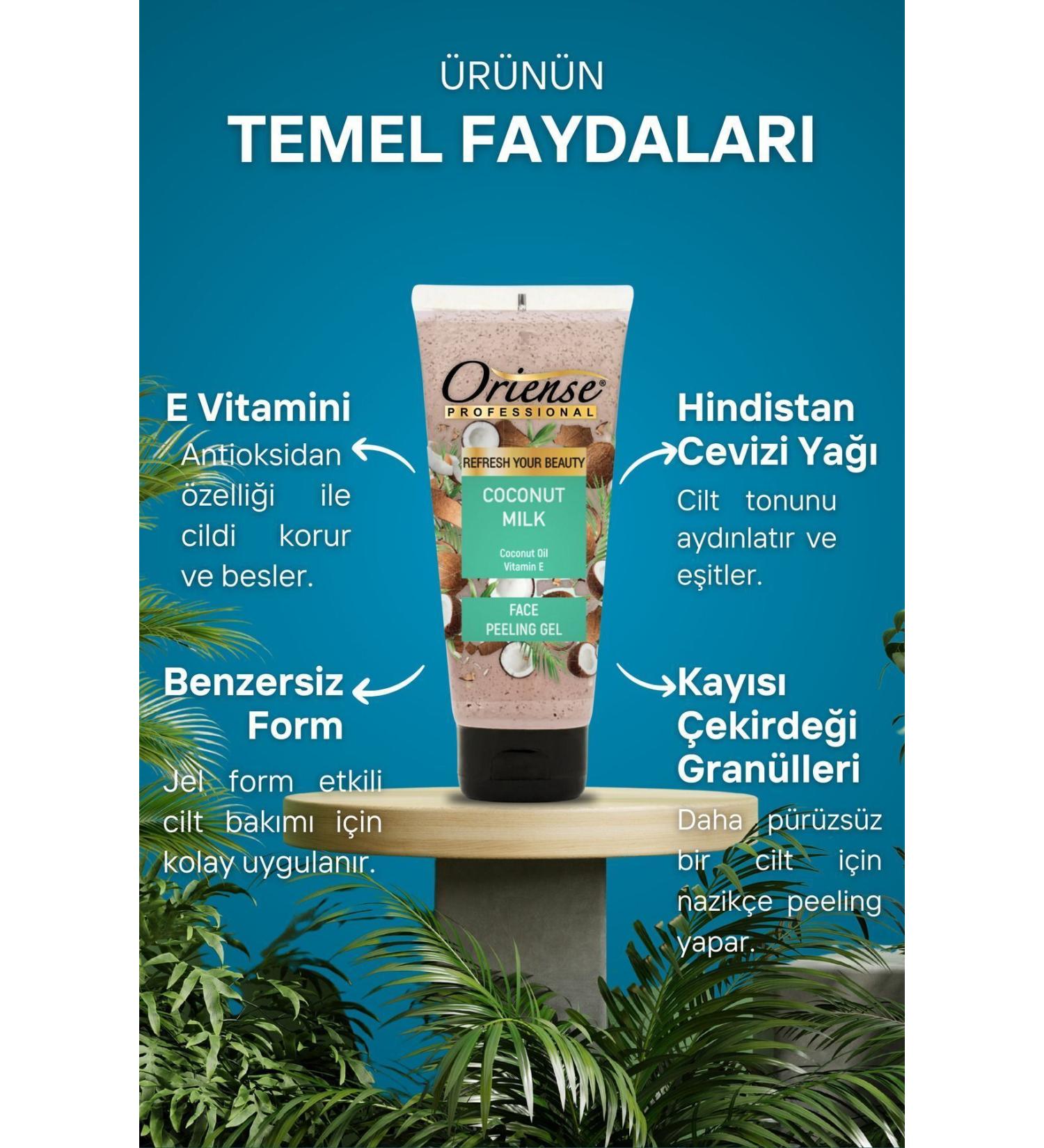 ORIENSE Coconut Facial Cleansing Peeling Gel - Enriched with Apricot Kernel and Vitamin E - Buy Online on GoSupps.com