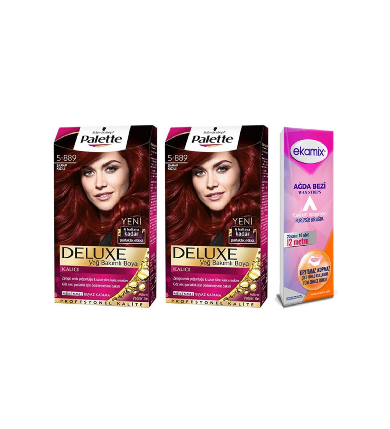 Palette Deluxe Set Wine Red Hair Dye 5-889 2 Pieces