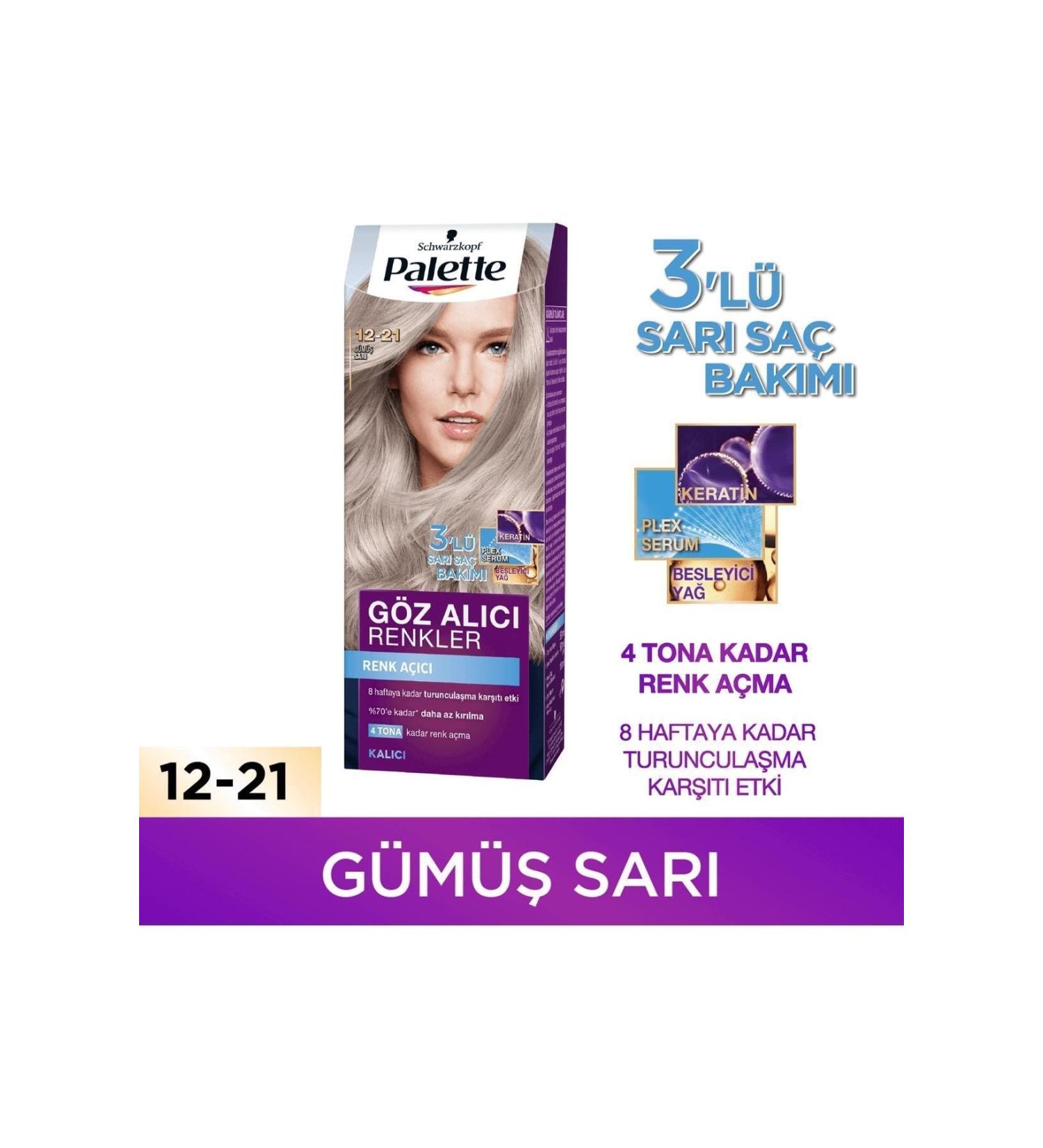 Palette Natural Eye-Catching Colors Hair Dye 12-21 Silver Blonde