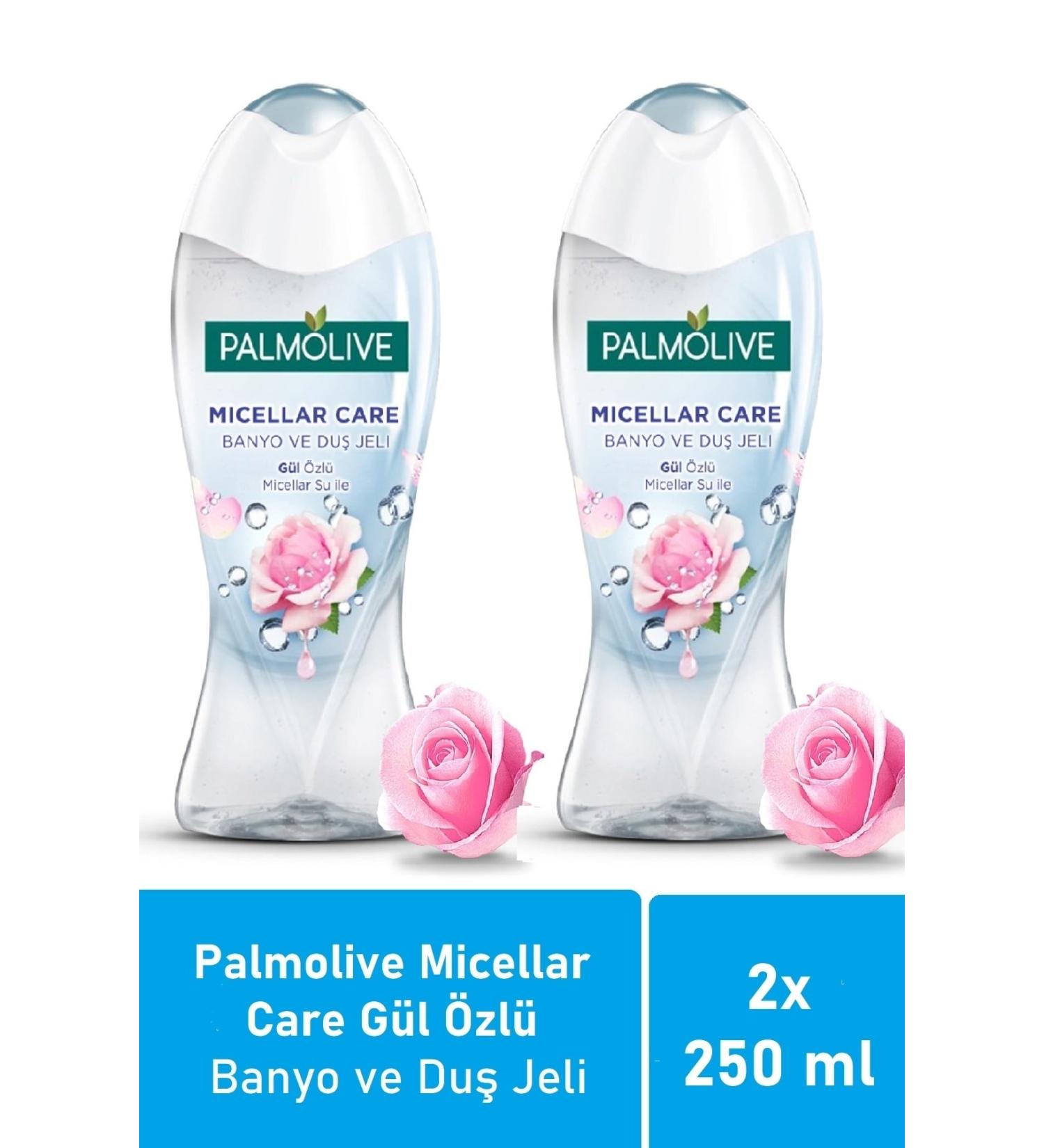 Palmolive Micellar Care Rose Essence Bath and Shower Gel 250 Ml - 2-Pack Travel Pack