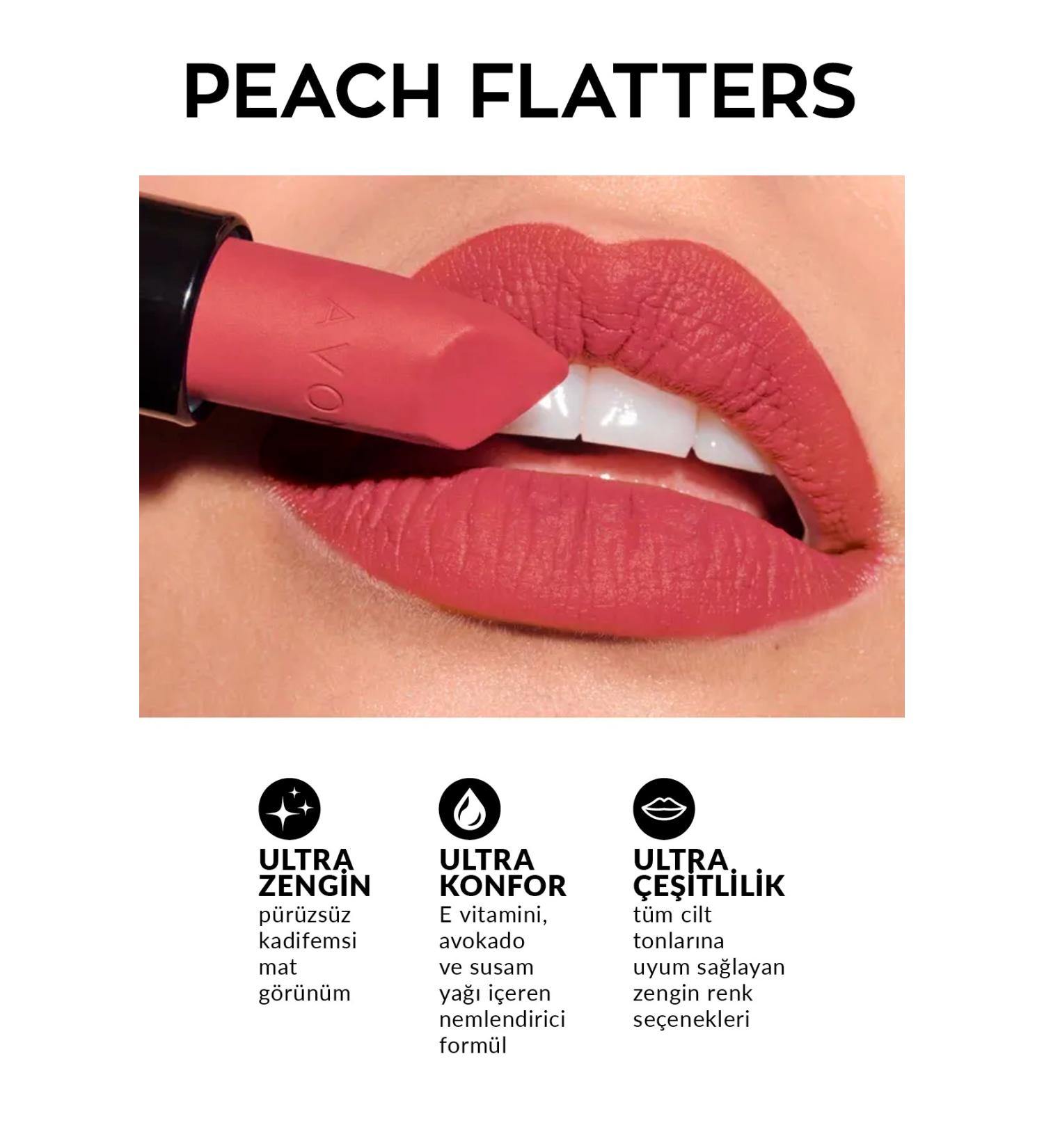 Avon Marvellous Mocha Matte Lipstick + Black Eyeliner + Peach Flatters Matte Lipstick + Lovider Pocket Mirror - Buy Online on GoSupps.com