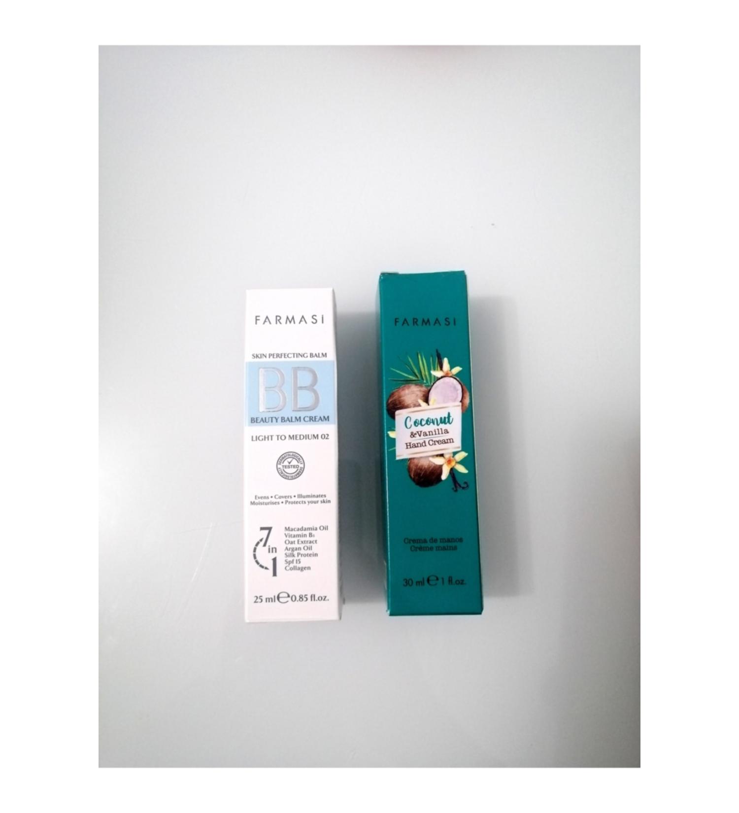 Farmasi Bb Cream Light to Medium 25 Ml & Coconut and Vanilla Extract Hand Cream